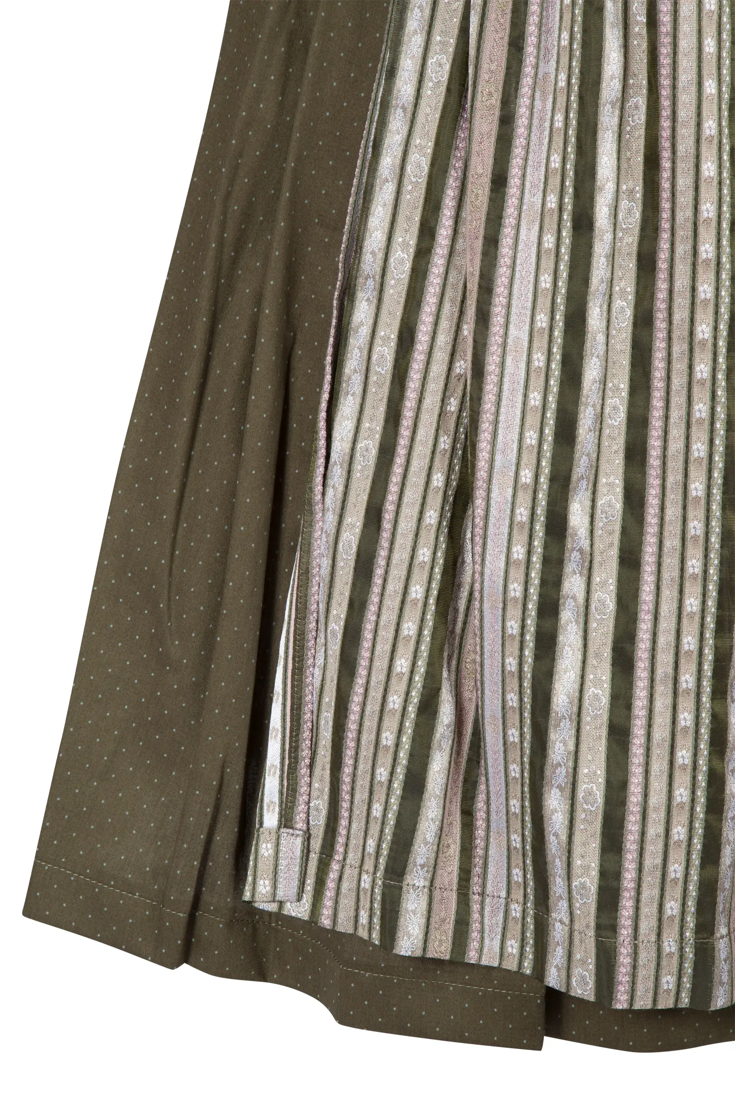 Festliches Dirndl in tannengrün - Detail Rock