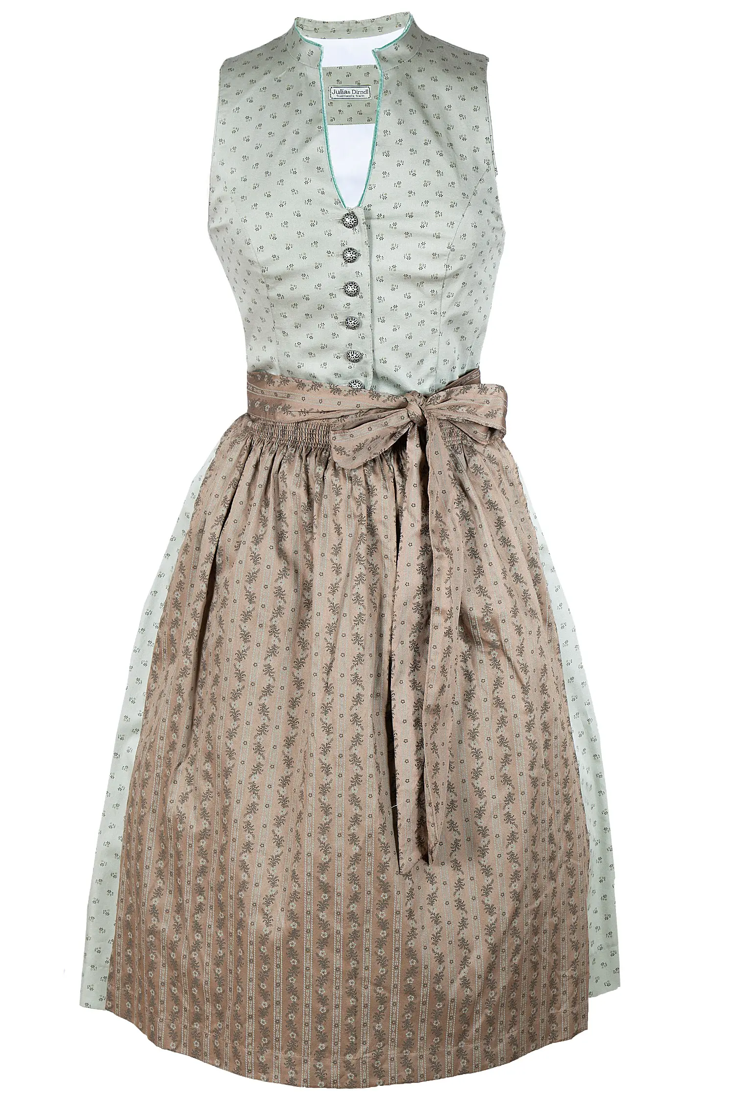 Dirndl hochgeschlossen in zartem hellgrün 