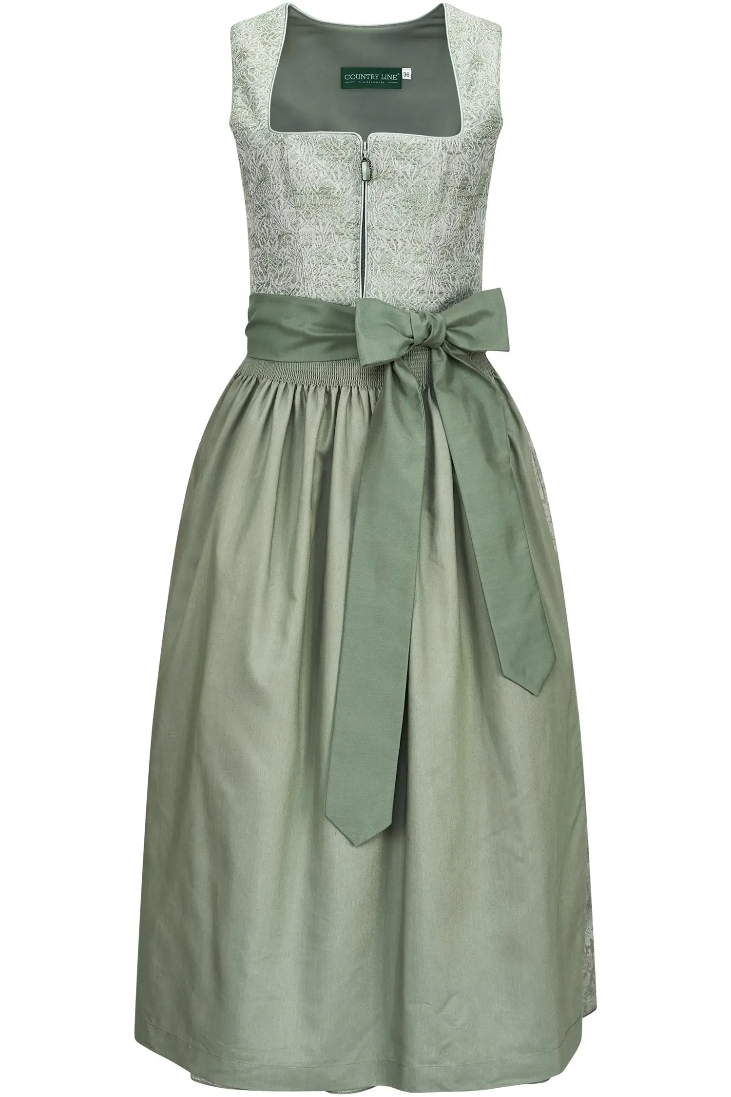 Dirndl von Country Line in Salbeigrün