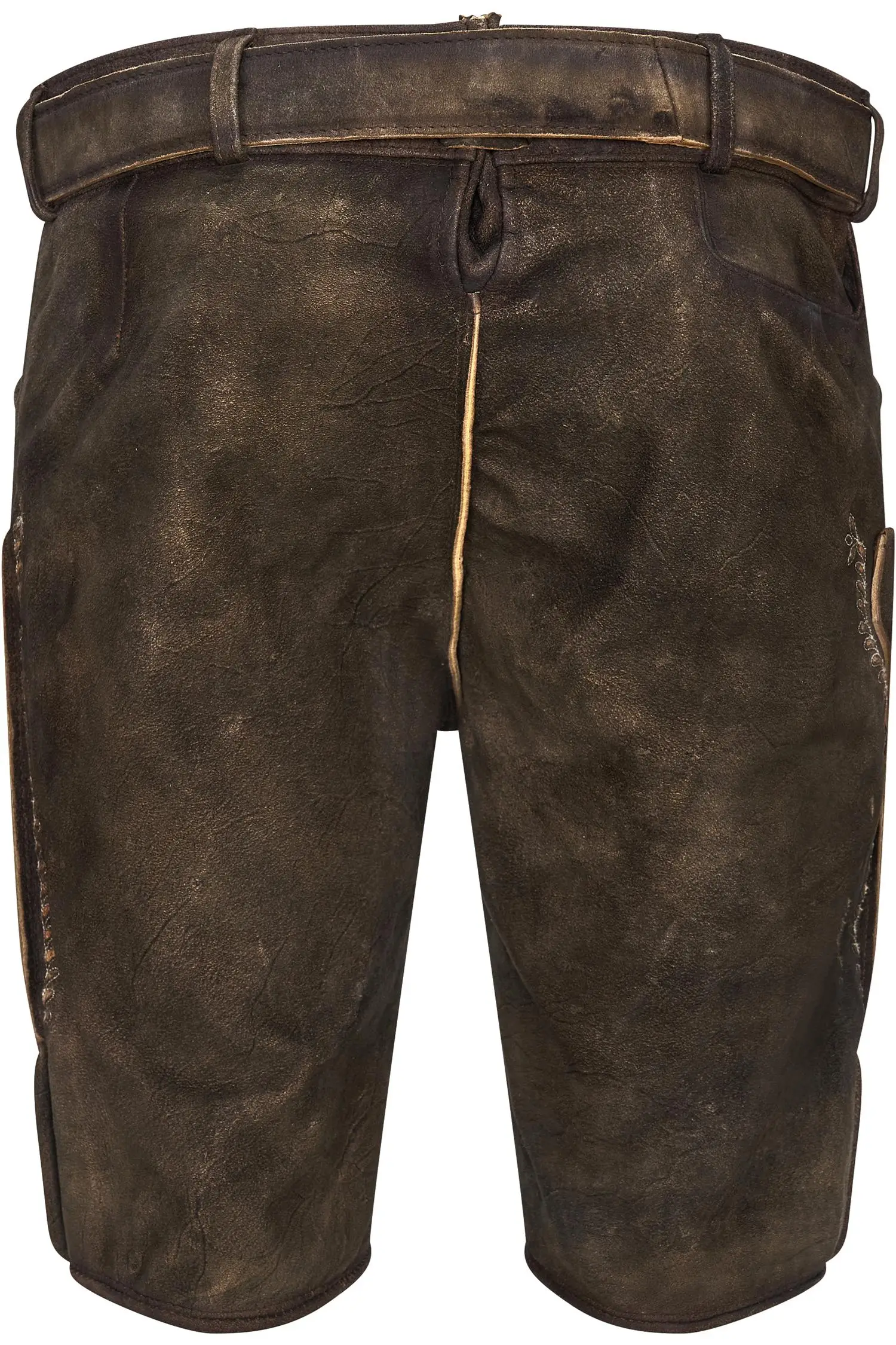 Dunkelbraune Gamsbock Lederhose Weimar in Dunkelbraun