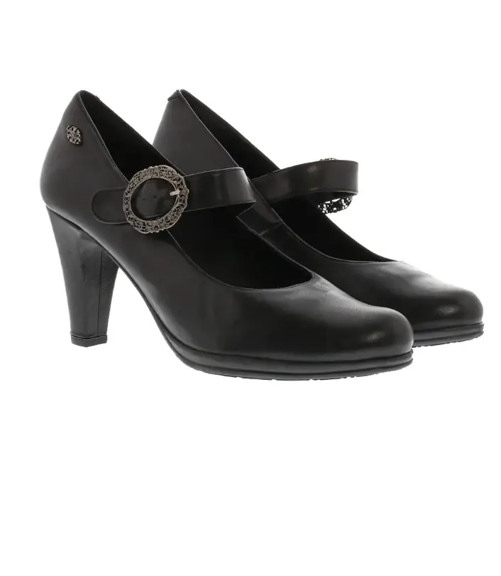 Trachten Pumps Sarah von Xaver Luis in Schwarz Xaver Luis Damentrachtnschuhe