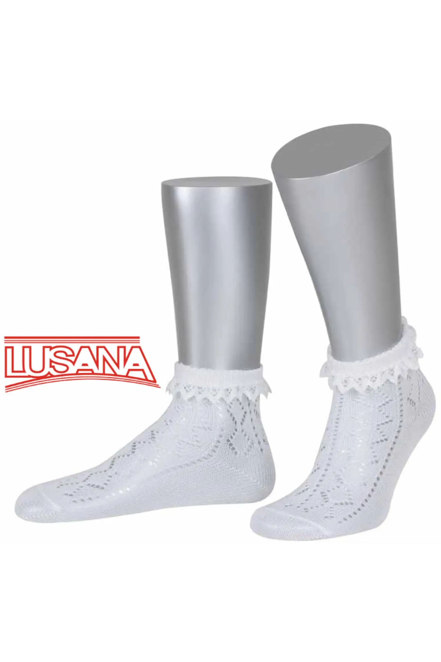 Lusana Trachtensöckchen in Weiß