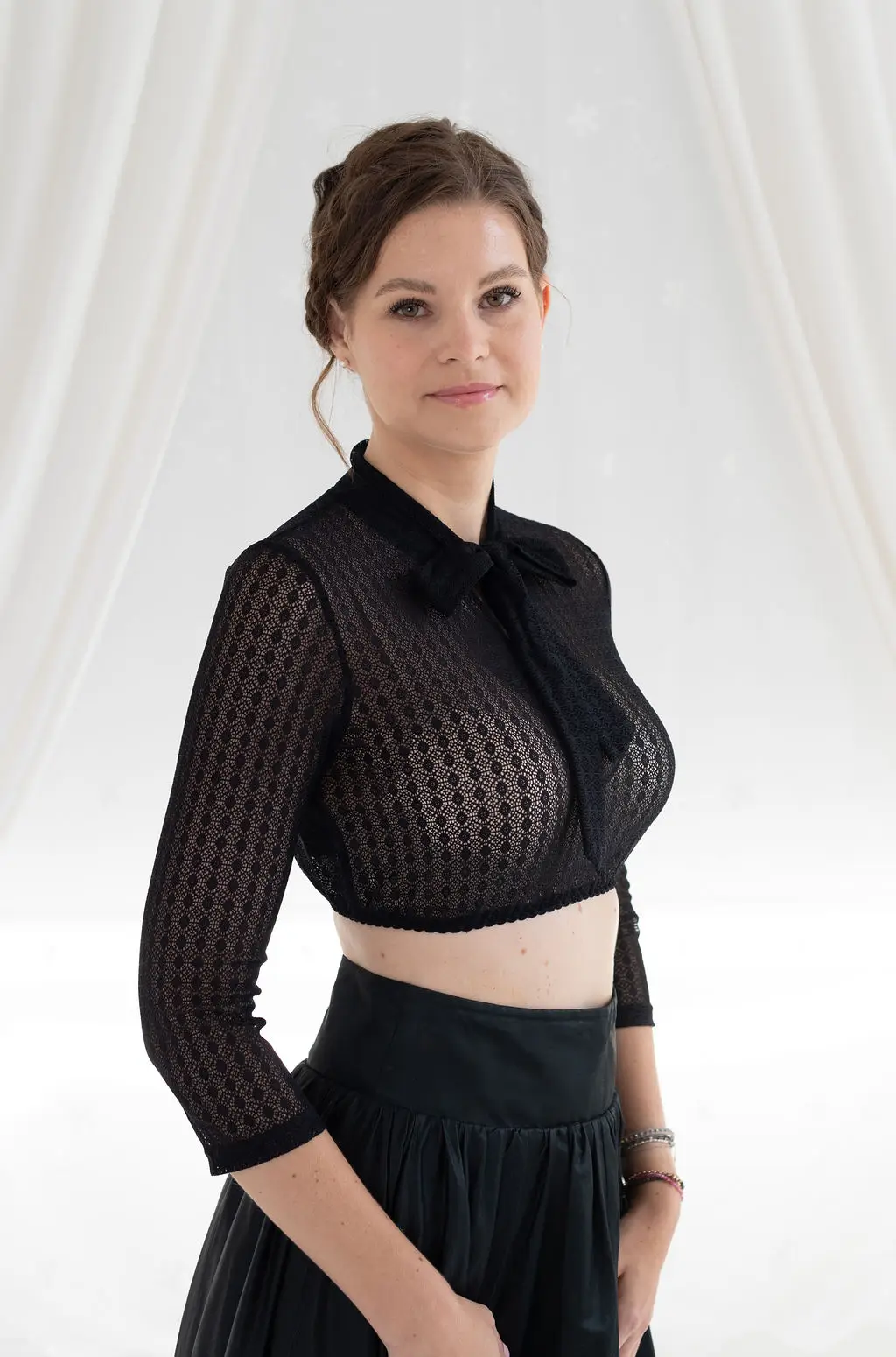 schleifenbluse schwarz my Choice