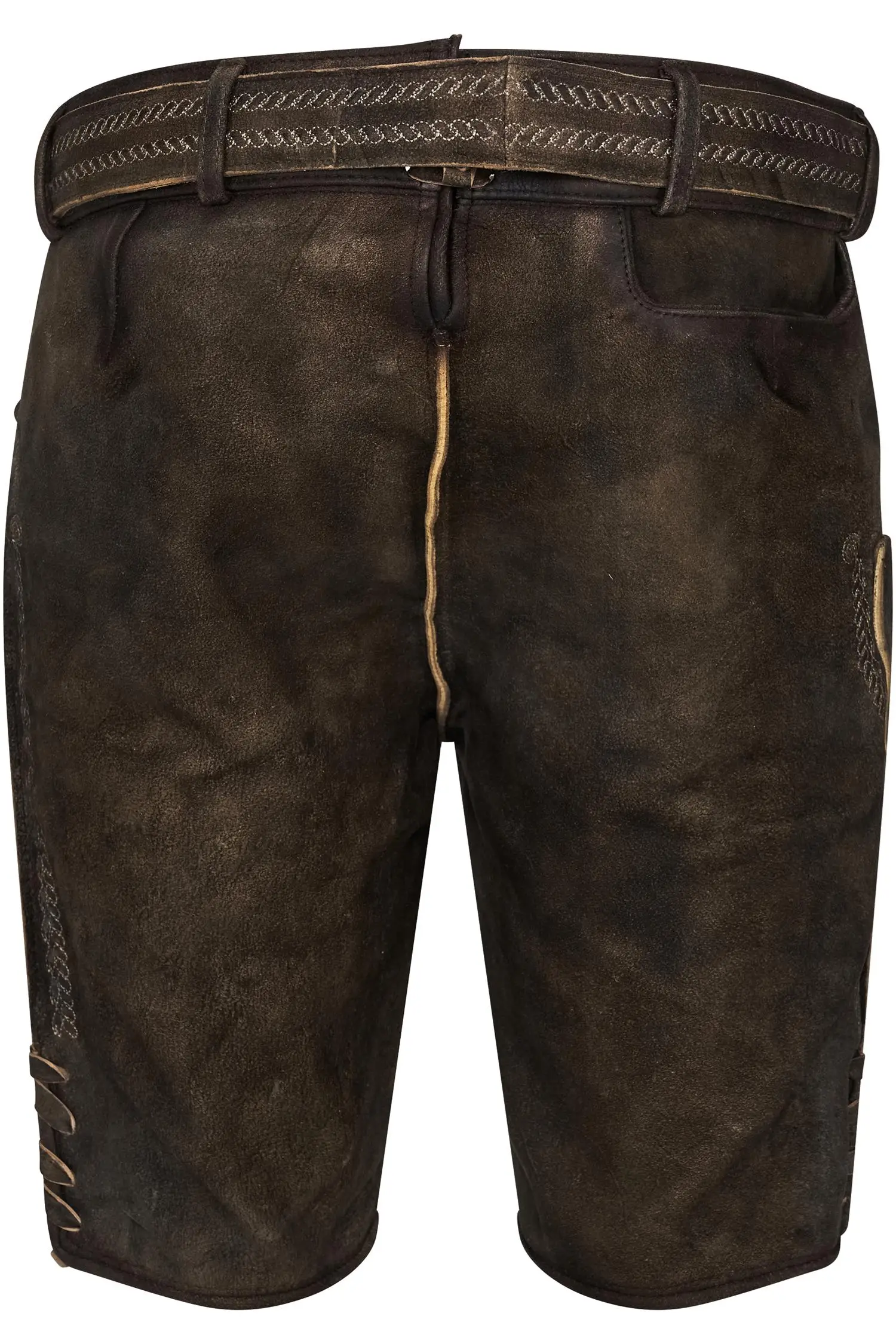 Gamsbock Lederhose Ederer in Dunkelraun