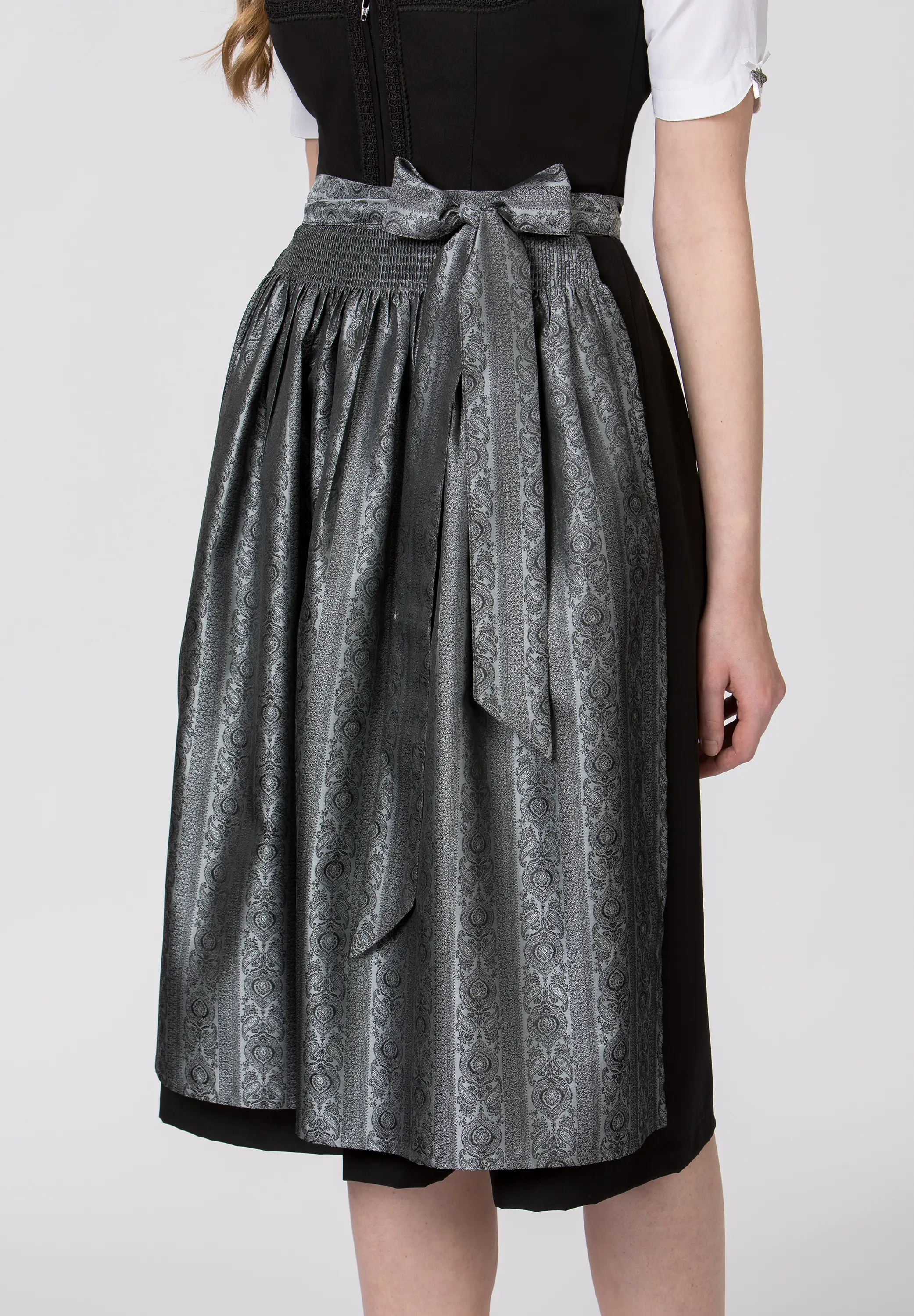 Schürze für Dirndl in grau