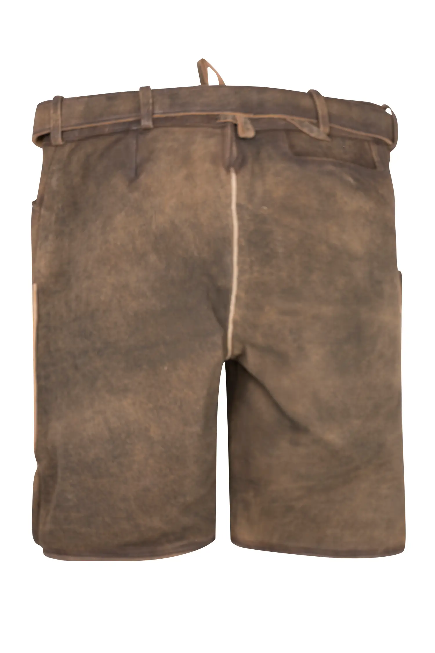 Lederhose Oskar in Braun Rückansicht
