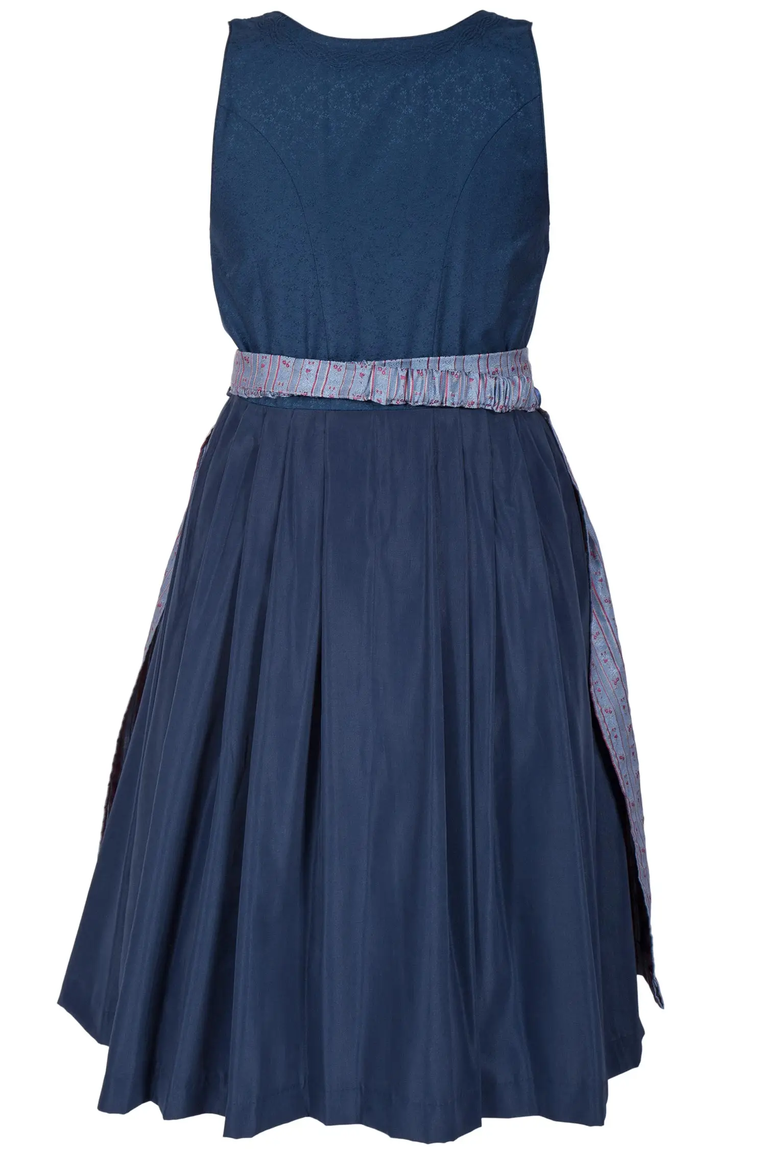 Midi Dirndl traditionell in dunkelblau bis Gr. XXL XXL hinten