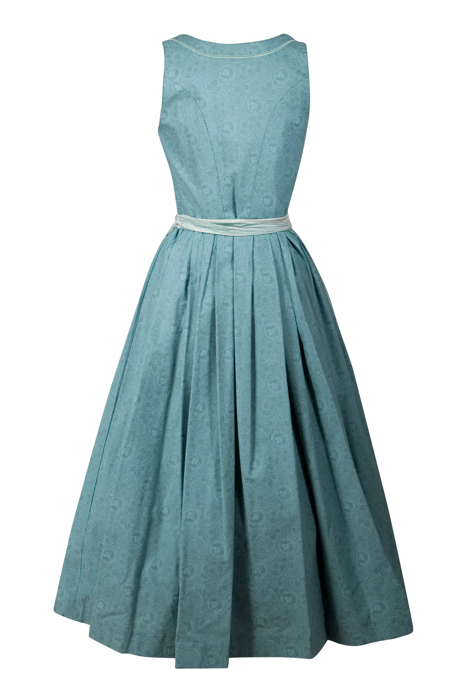 Langes limitiertes Dirndl Bernadette in mint - Rückansicht
