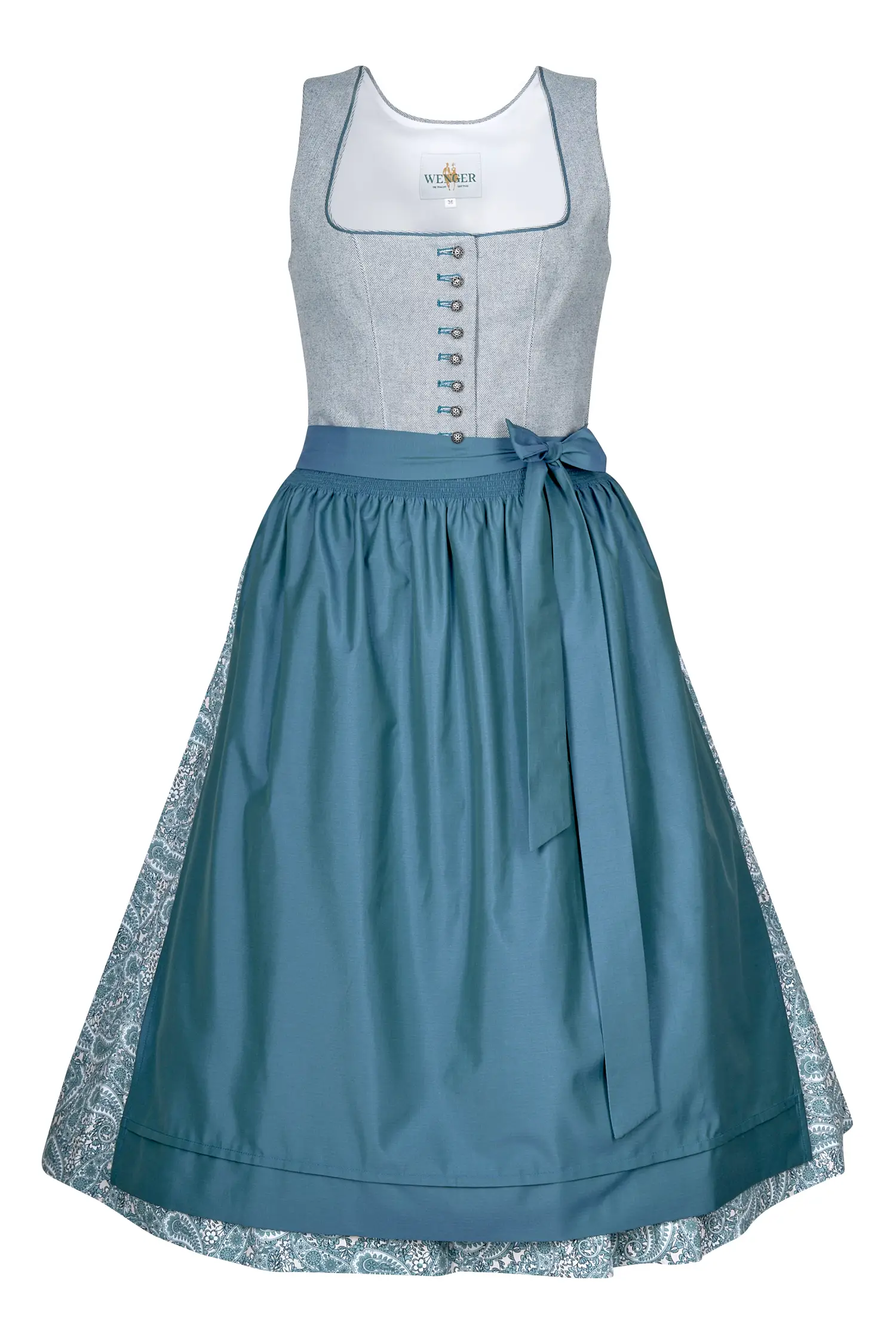 Dirndl wenger grau blau