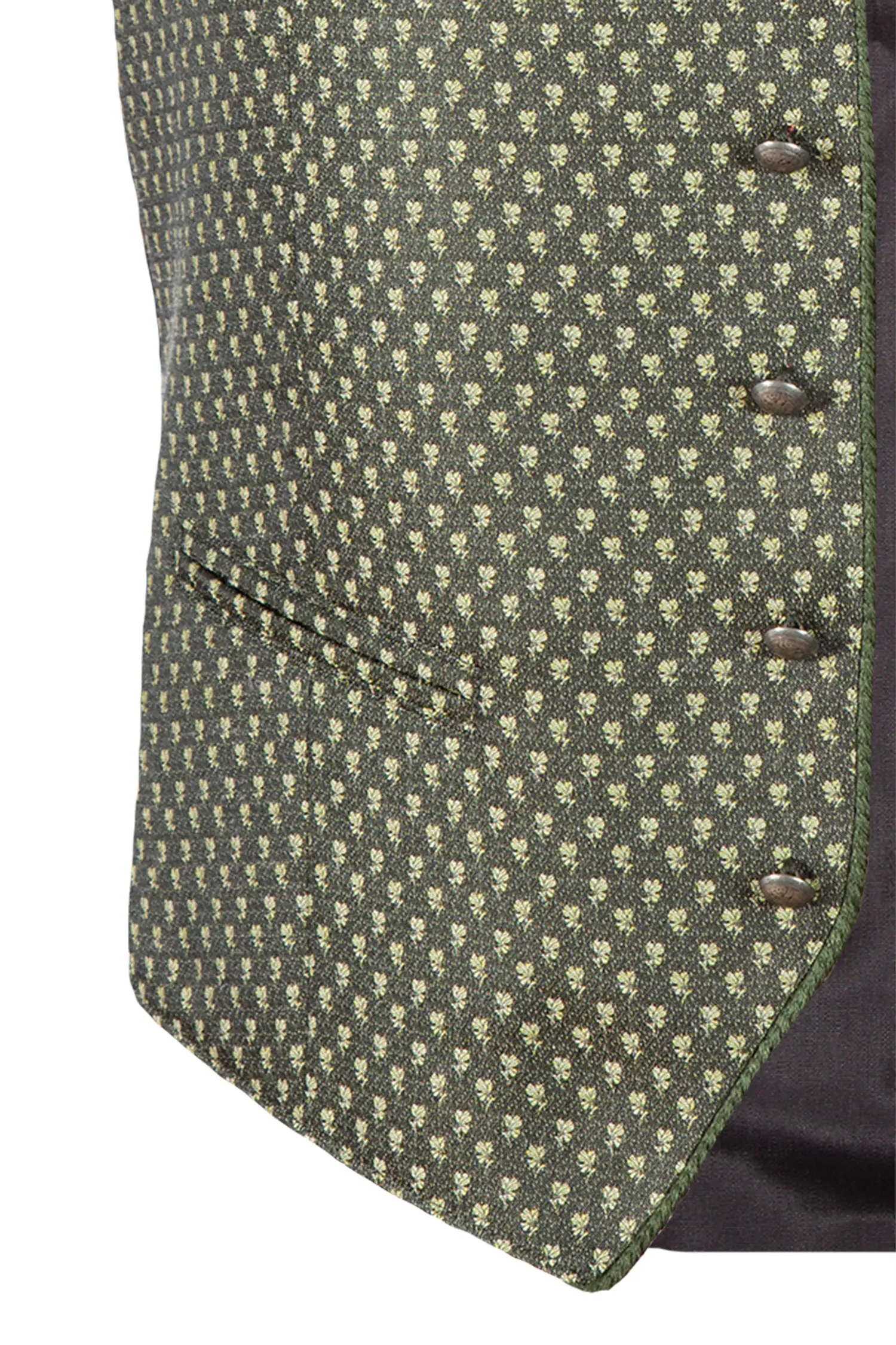 1345-0198-GN8-23-04b-5592d Herren Trachtenweste in moosgrün von Hammerschmid - Detail Taschen