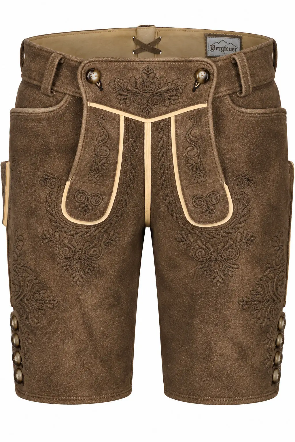 Hirschlederhose Hochries in Grau von Bergfeuer