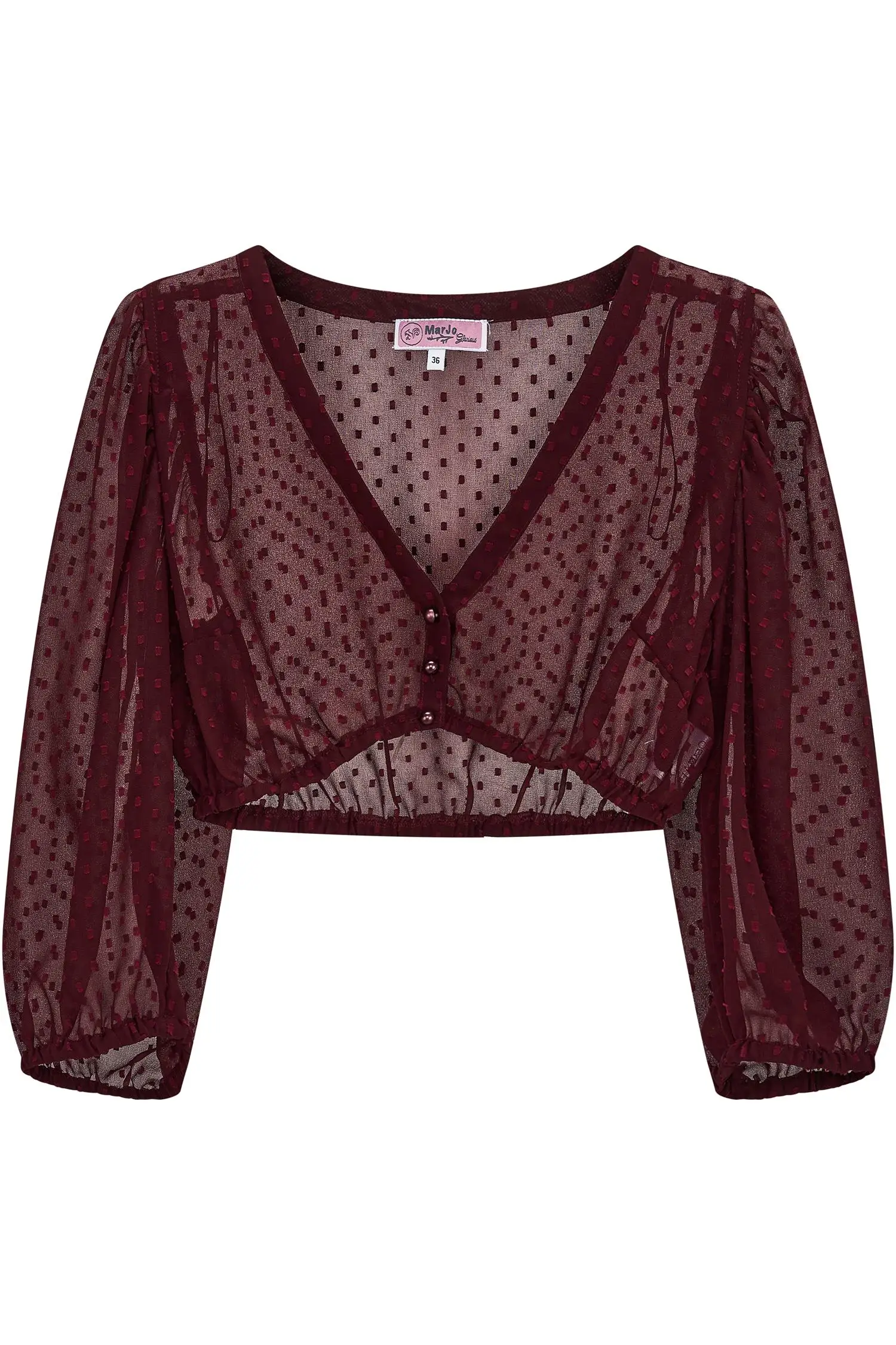 Dirndlbluse Ahorntal von MarJo in Rot Rote Dirndlbluse Ahorntal von MarJo