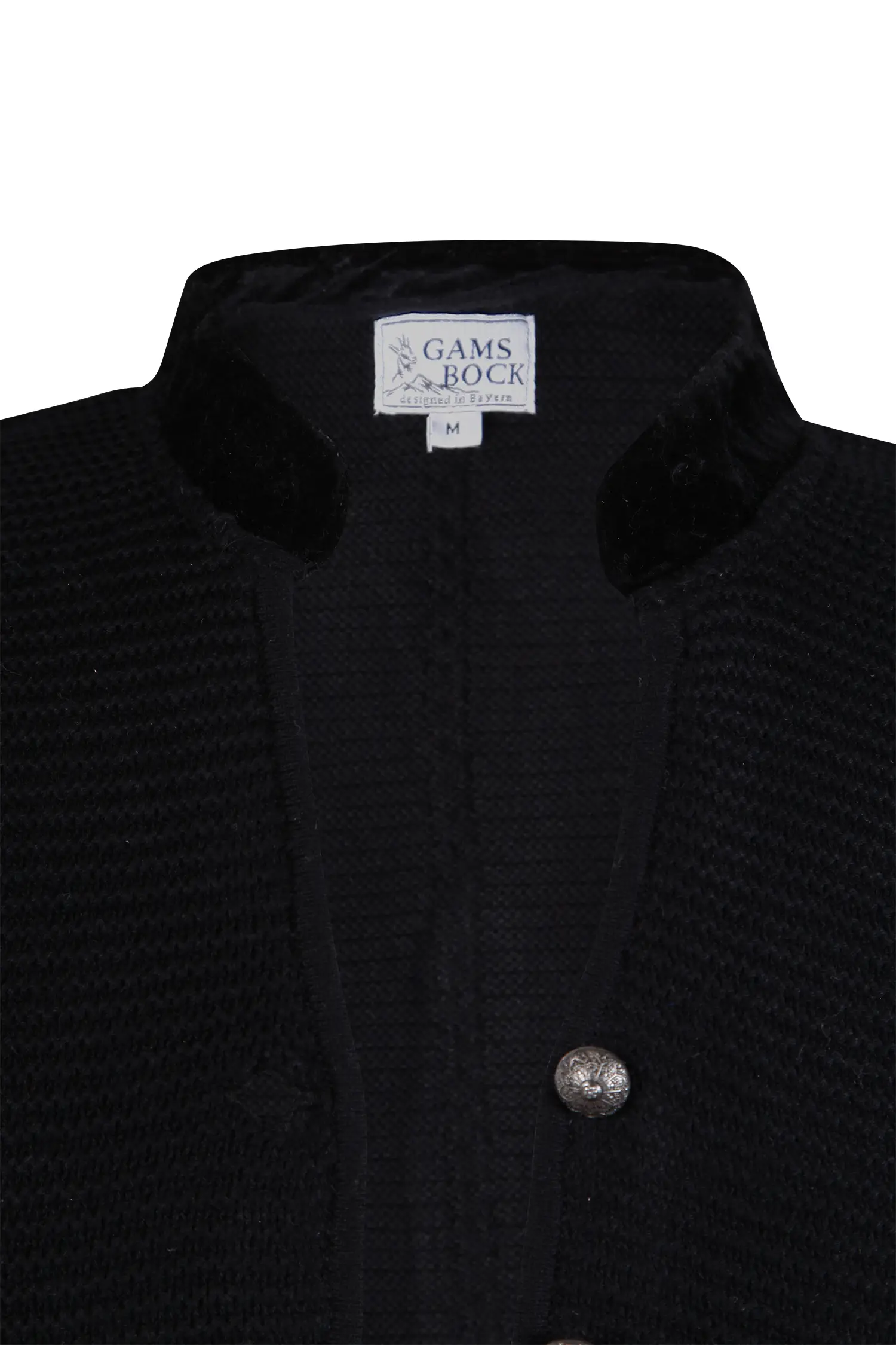 Trachtenstrickjacke Julia in schwarz - Detail
