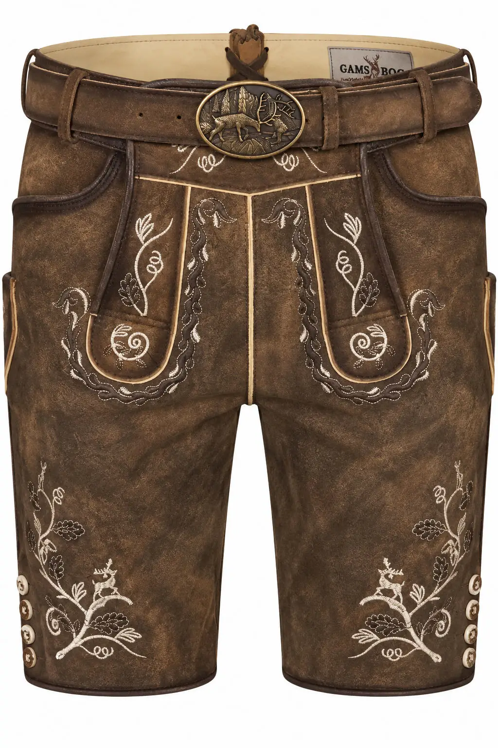 Lederhose Lemuel von Gamsbock in Braun Lederhose Lemuel von Gamsbock in Braun