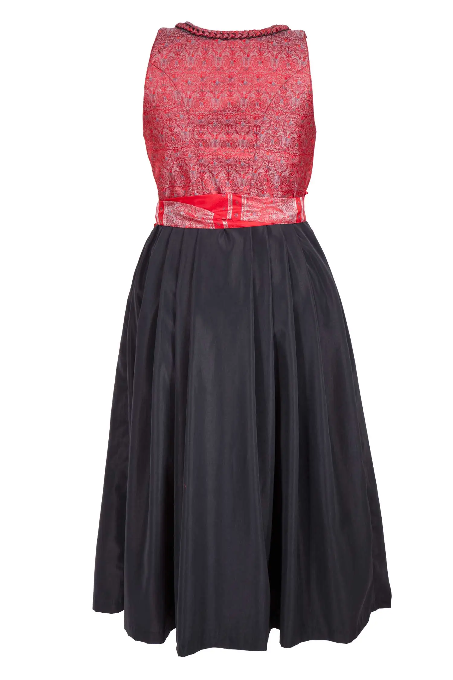 Langes Dirndl Lisa in leuchtendem rot hinten xxl