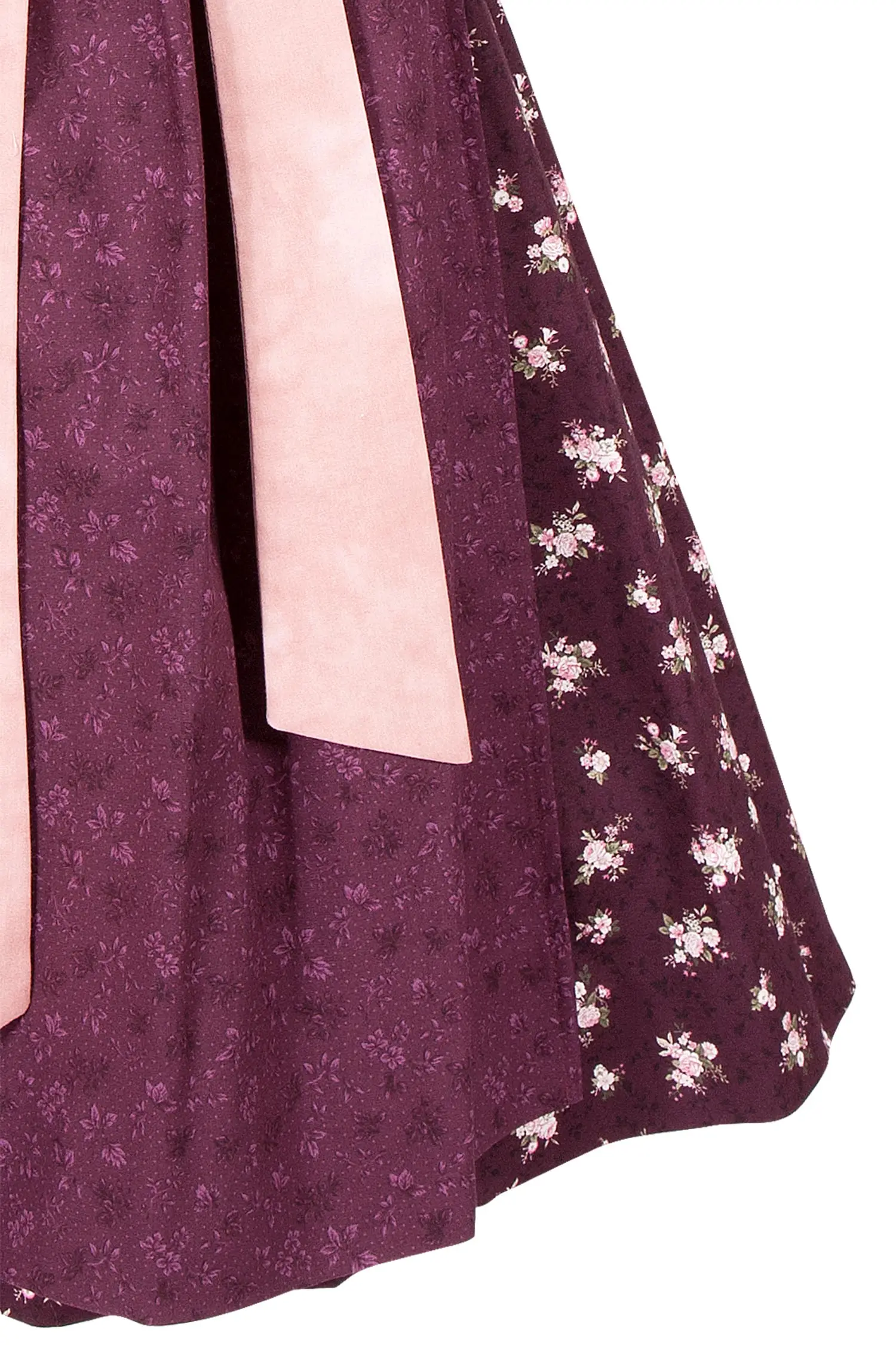 Sportalm Midi Dirndl aus Baumwolle in bordeaux Detail
