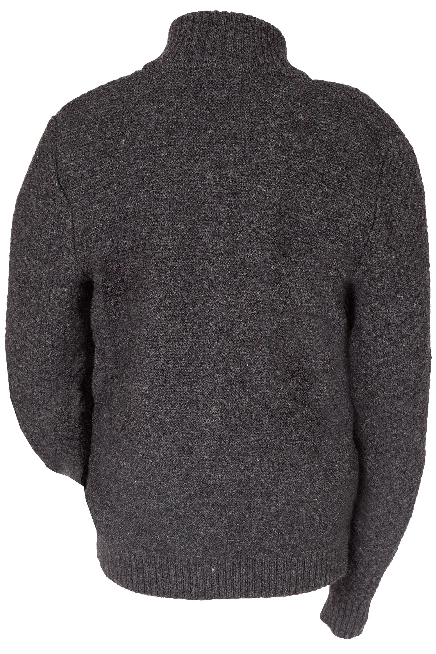 Herren Trachten Strickjacke in anthrazit hinten