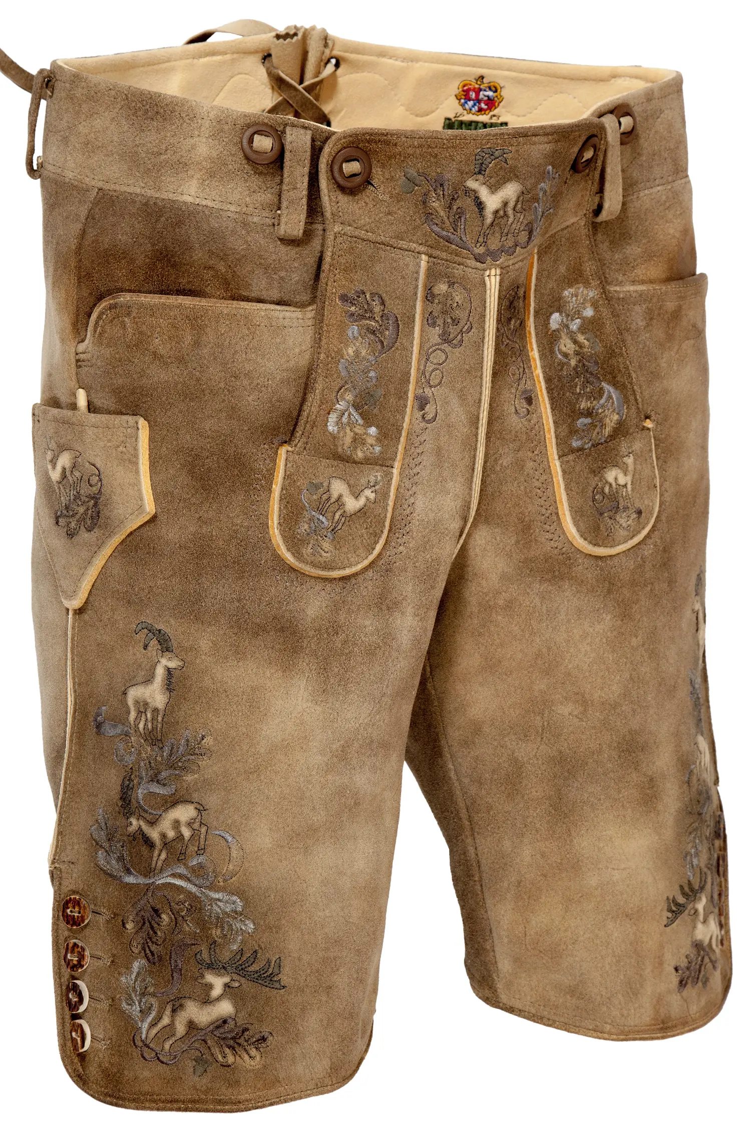 Meindl Lederhose Feldkogel in hellbraun