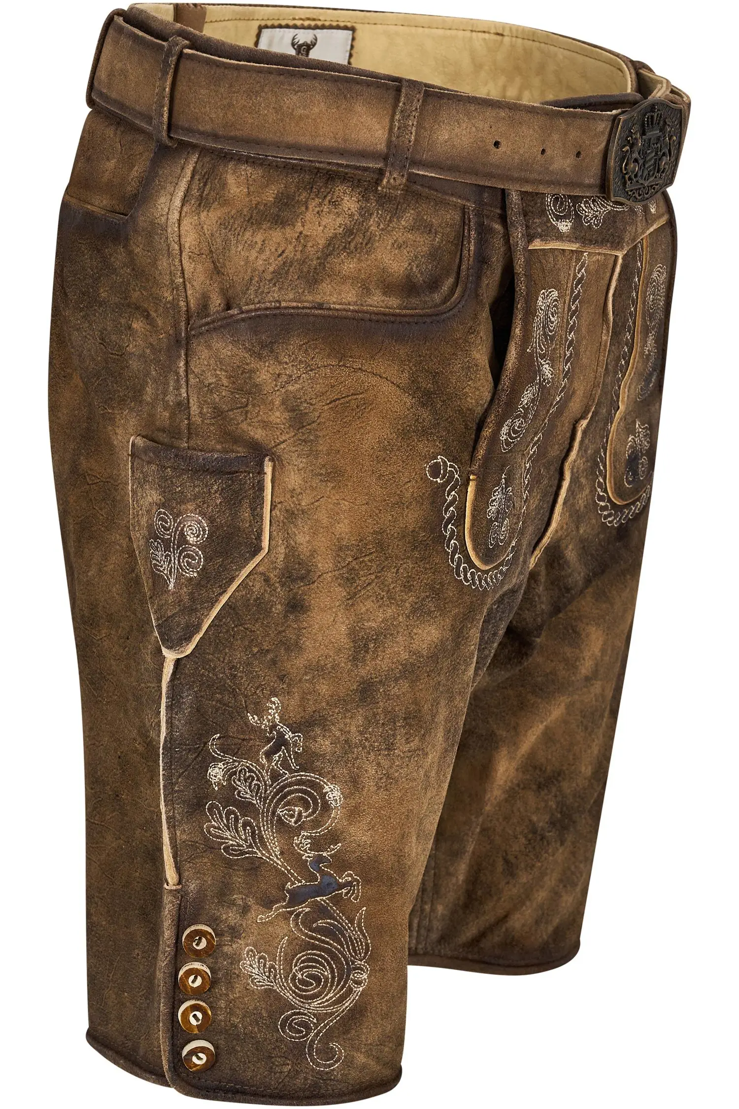 Hellbraune Lederhose Michael von Gweih & Silk