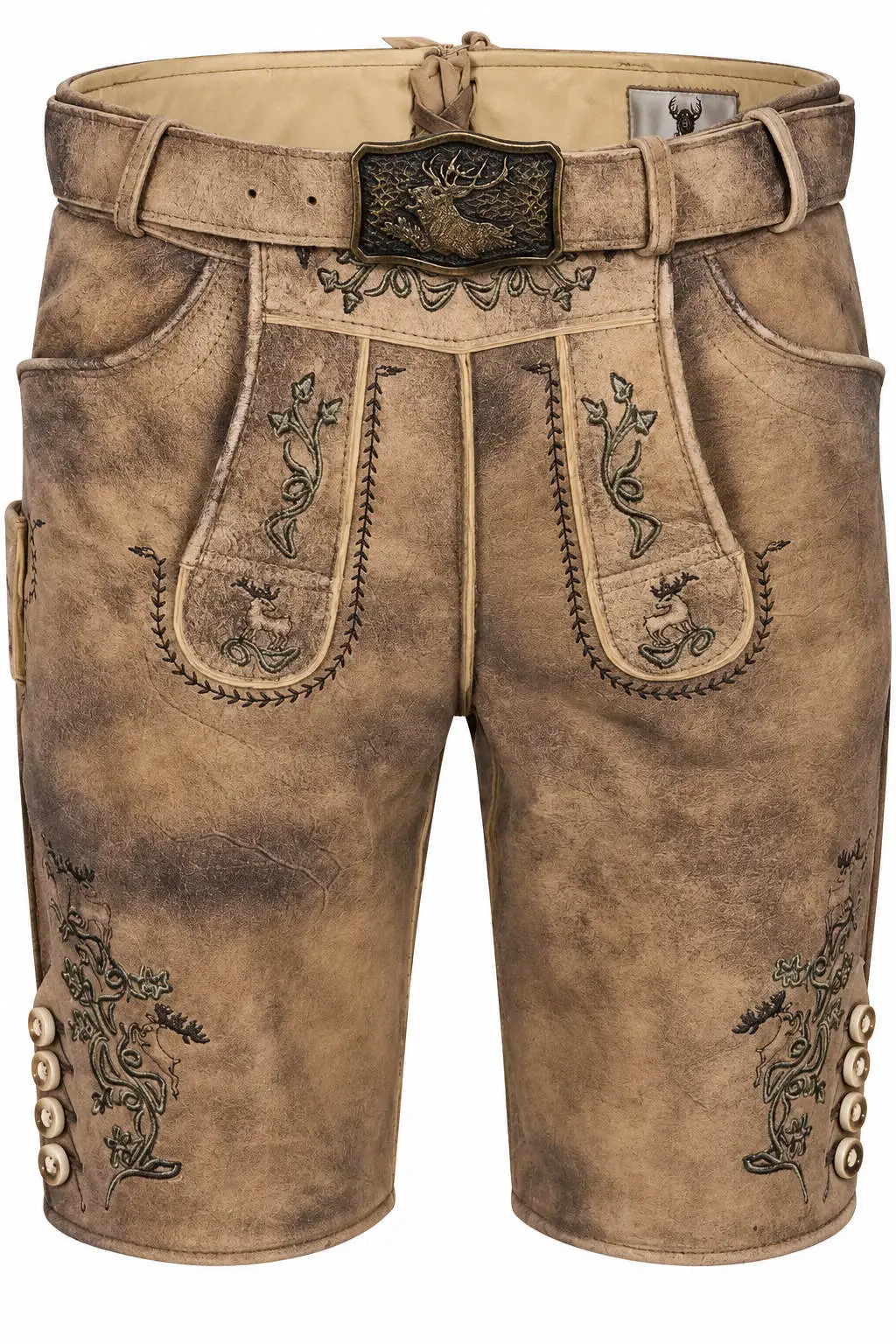 Lederhose Emilio von Gweih & Silk in Steingrau Lederhose Emilio von Gweih & Silk in Steingrau