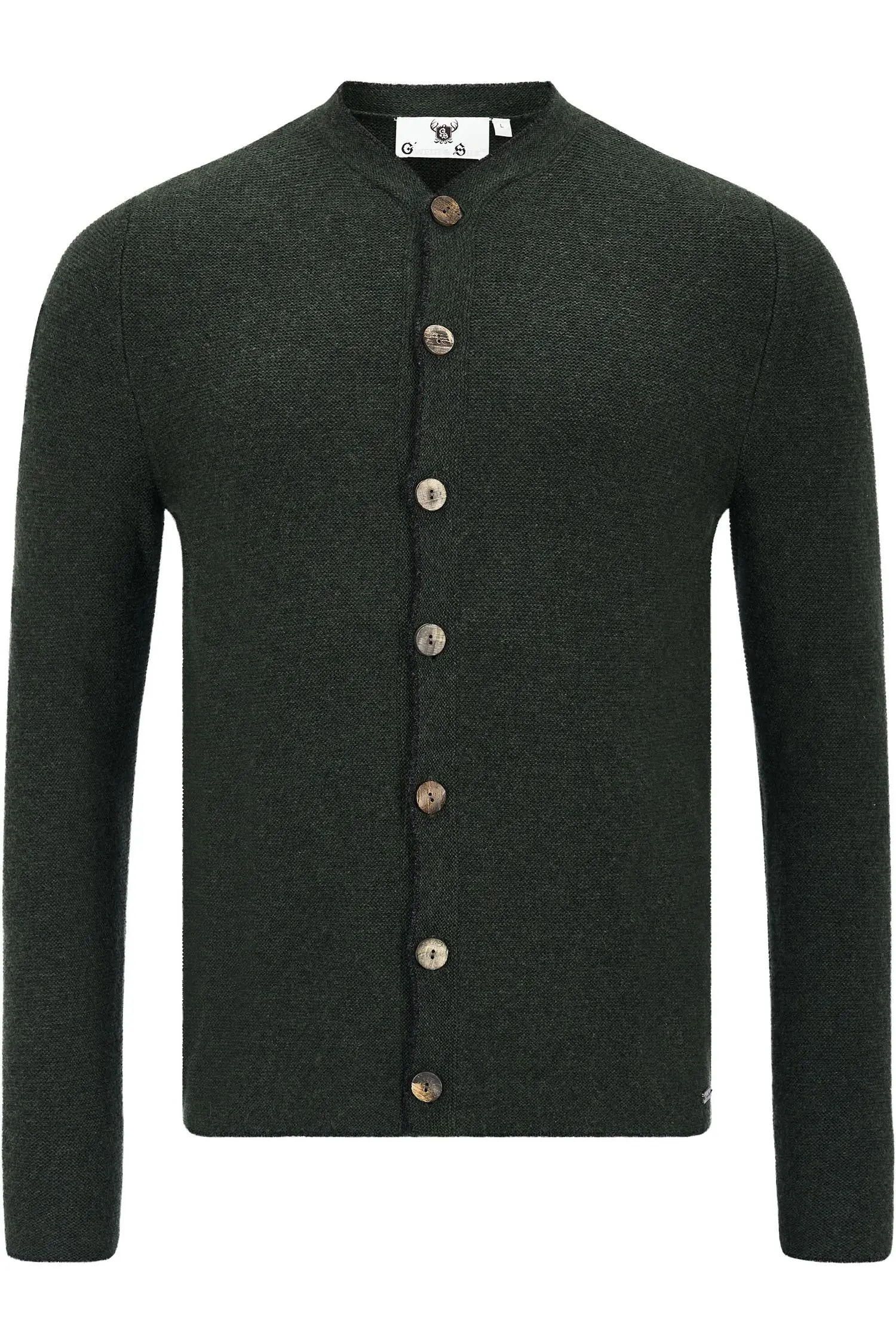 Strickjacke in oliv von Gweih & Silk