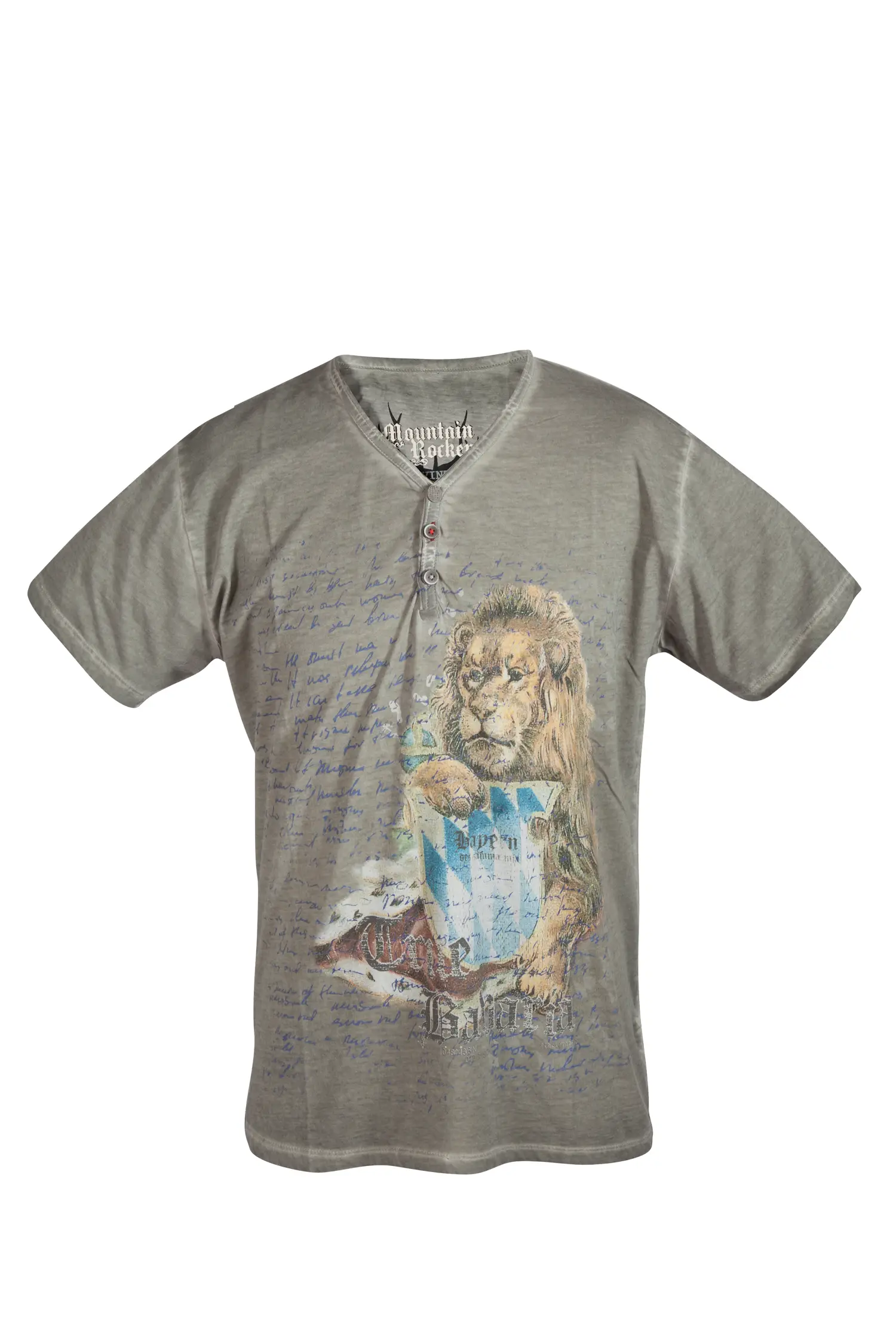 1560-1126-GR7-23-05-d7002 Herren Trachten Shirt True Bavaria in steingrau