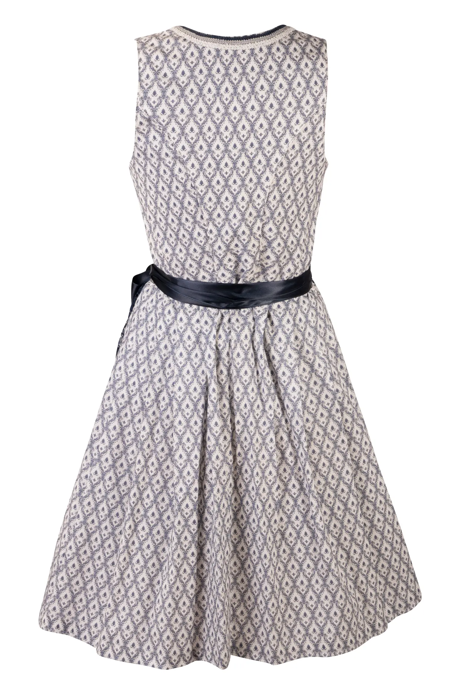 3051-1522-bl5-23-08-1701883 Dirndl in weiß / blau mit Netzschürze - Rückansicht