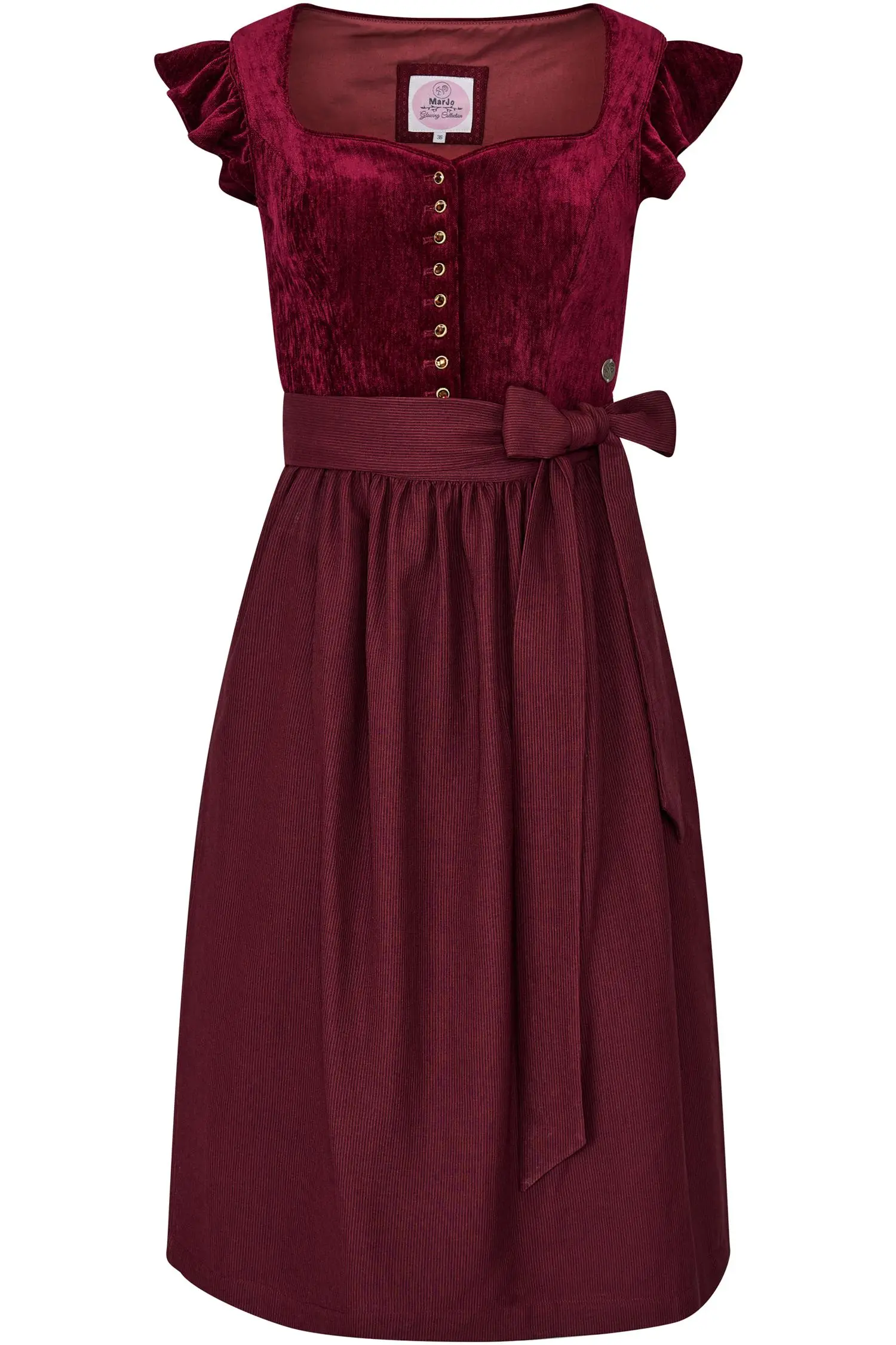 Dirndl Hochwinkel von MarJo in Dunkelrot MarJo Dirndl Hochwinkel in Dunkelrot