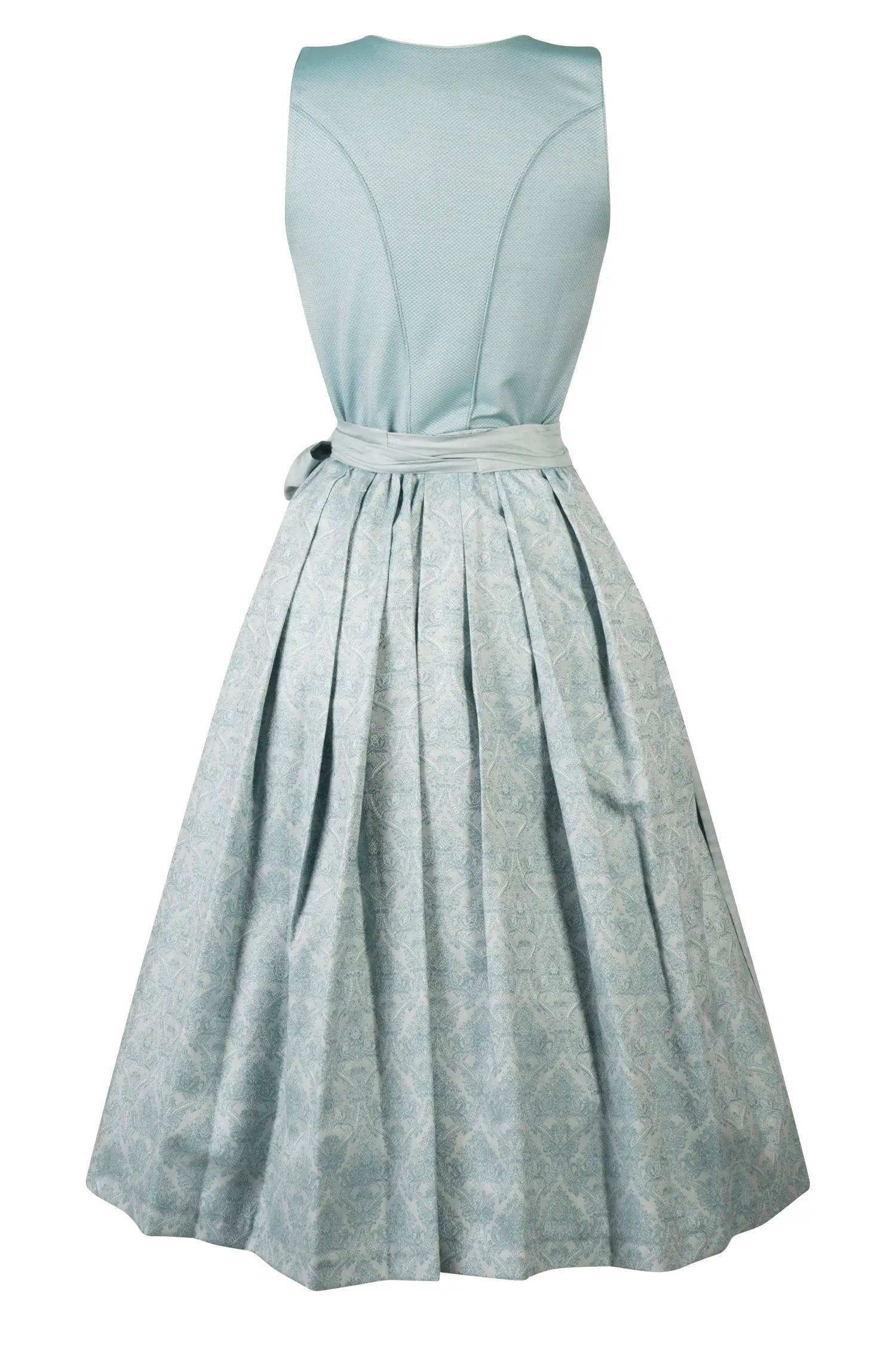 3098-0436-tk3-24-07-0405123 Dirndl Dagi in Mint Farben Rückansicht