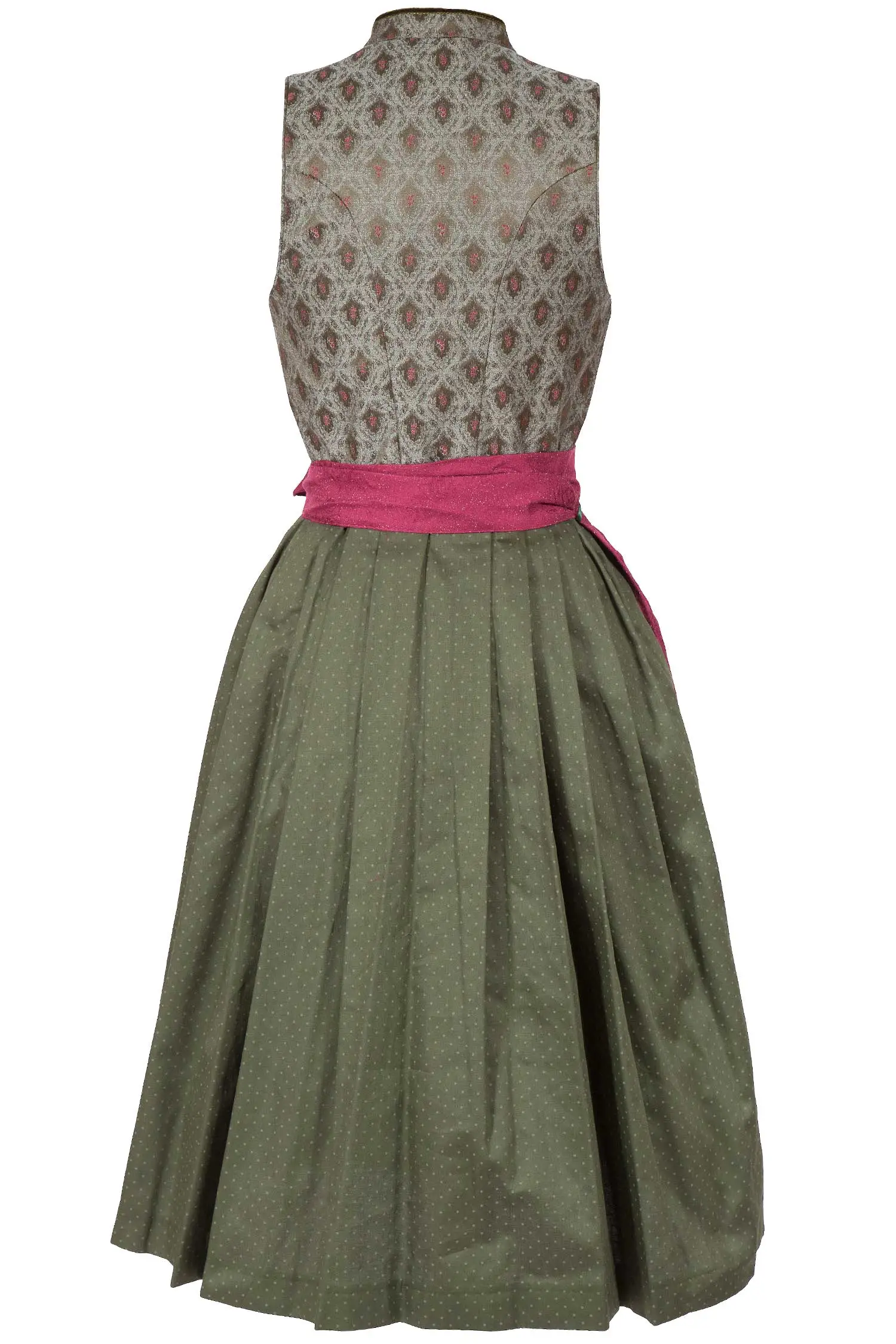 midi-dirndl-vanessa-hochgeschlossen-gruen-3097-1587-gn8-19-02a-3252-c Midi Dirndl Vanessa hochgeschlossen in dunkelgrün hinten