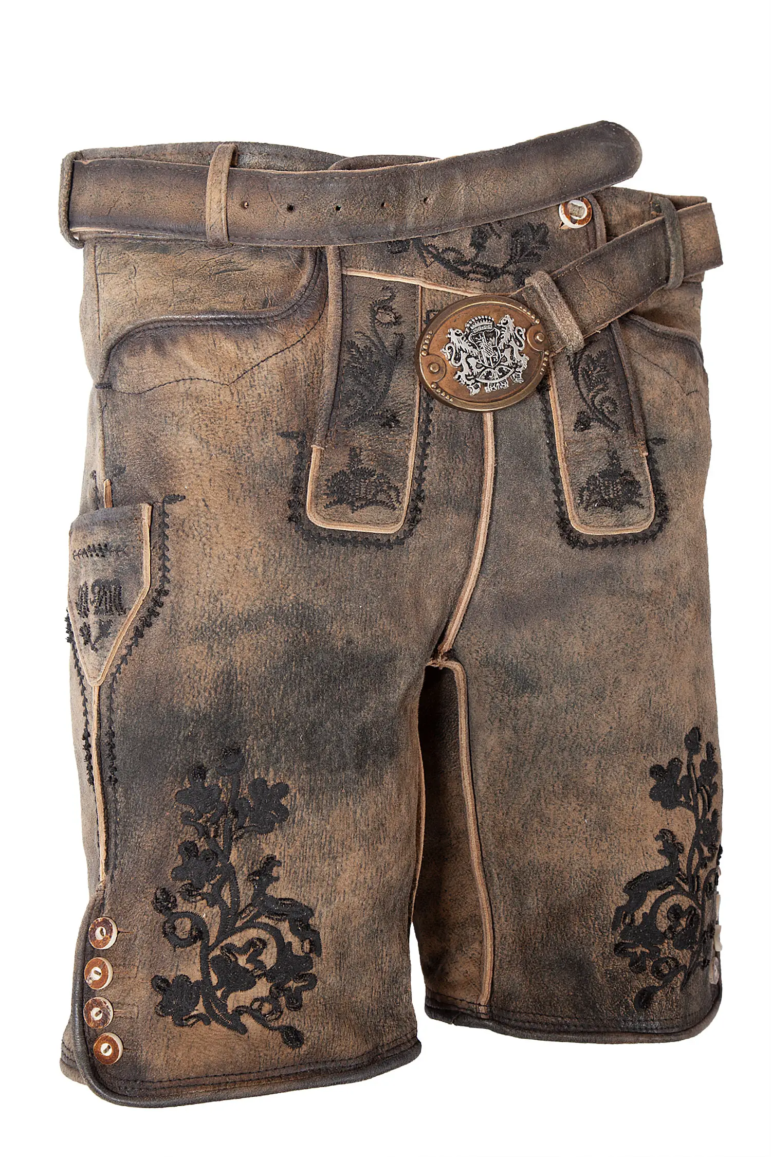 Kurze Lederhose Hartl in mittelbraun von Stockerpoint