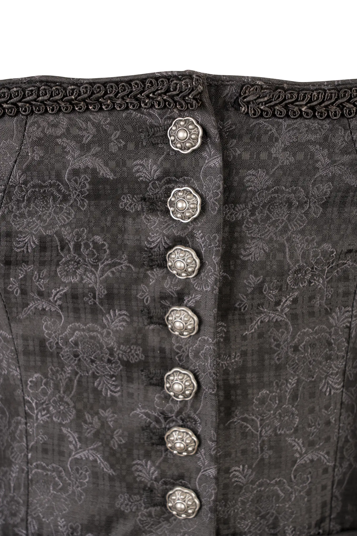 schwarzes Dirndl von Sockerpoint Detail Mieder