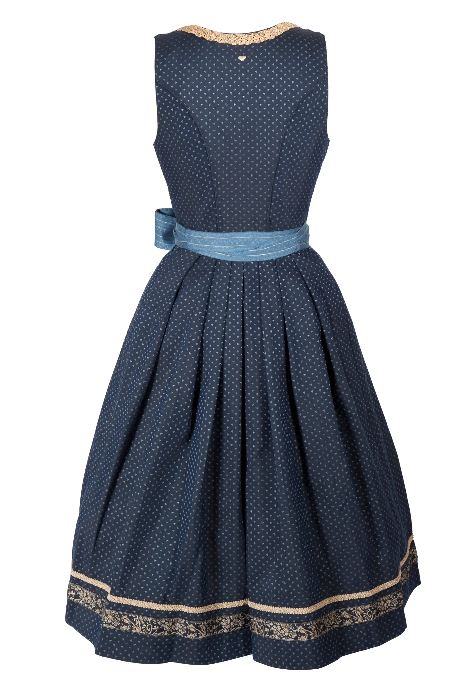 Dirndl Mia in dunkelblau von Fräulein Trentini - Rückansicht