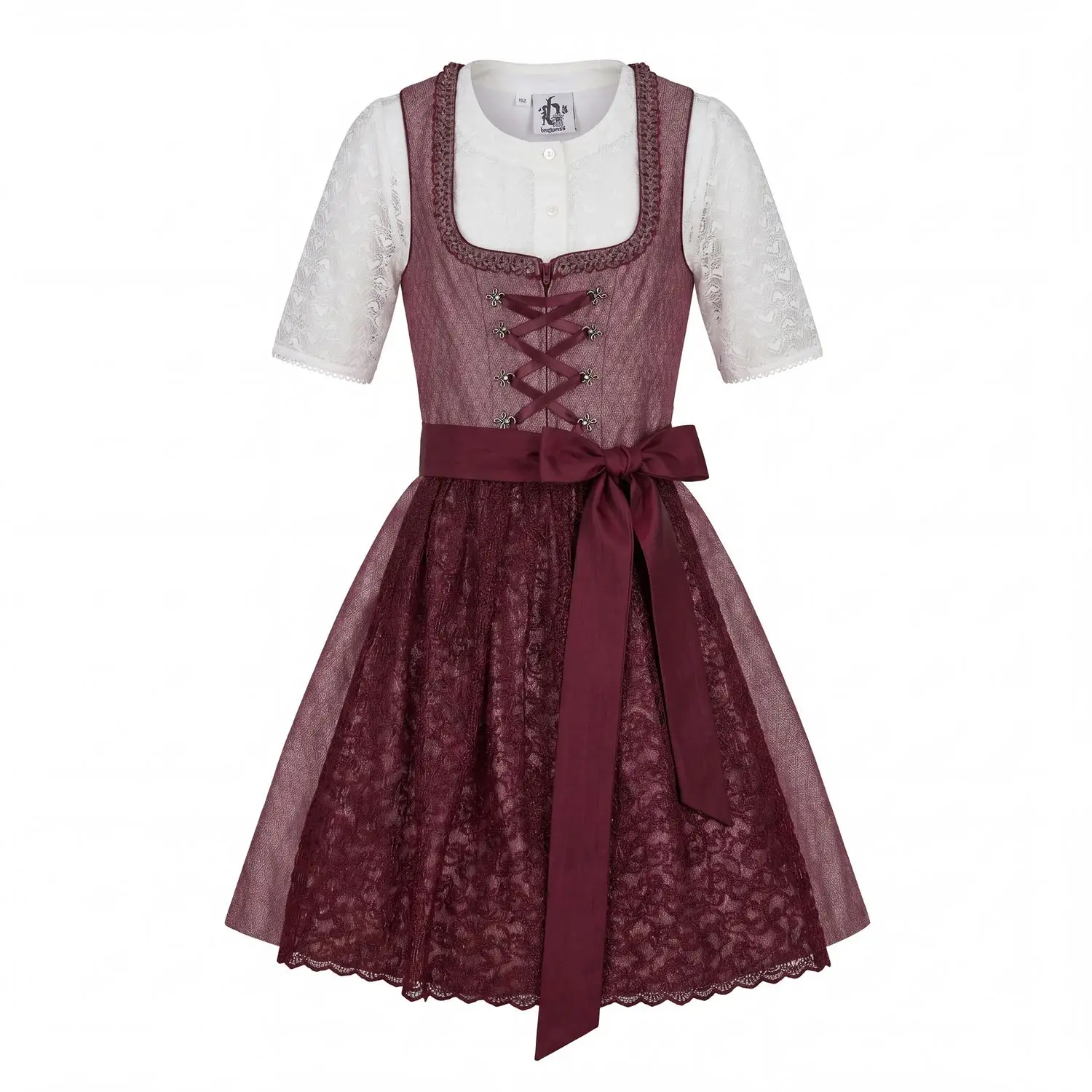 Kinderdirndl von Bergweiss in Bordeaux Bergweiss Kinderdirndl in Bordeaux