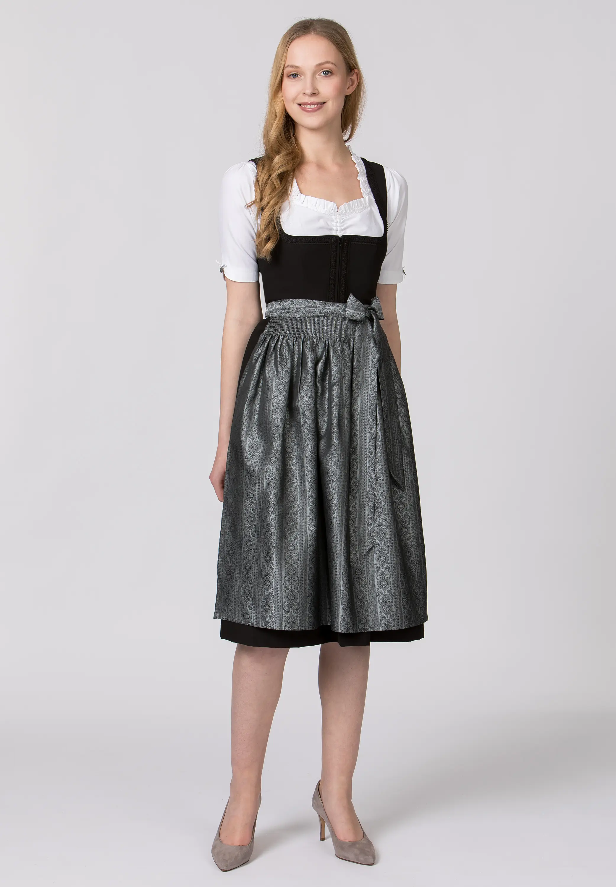 graue Dirndlschürze