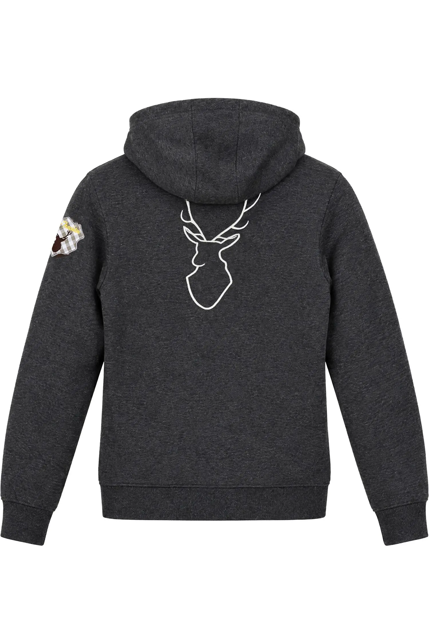 Kapuzenjacke von Isar-Trachten in Grau Kapuzenjacke von Isar-Trachten in Grau