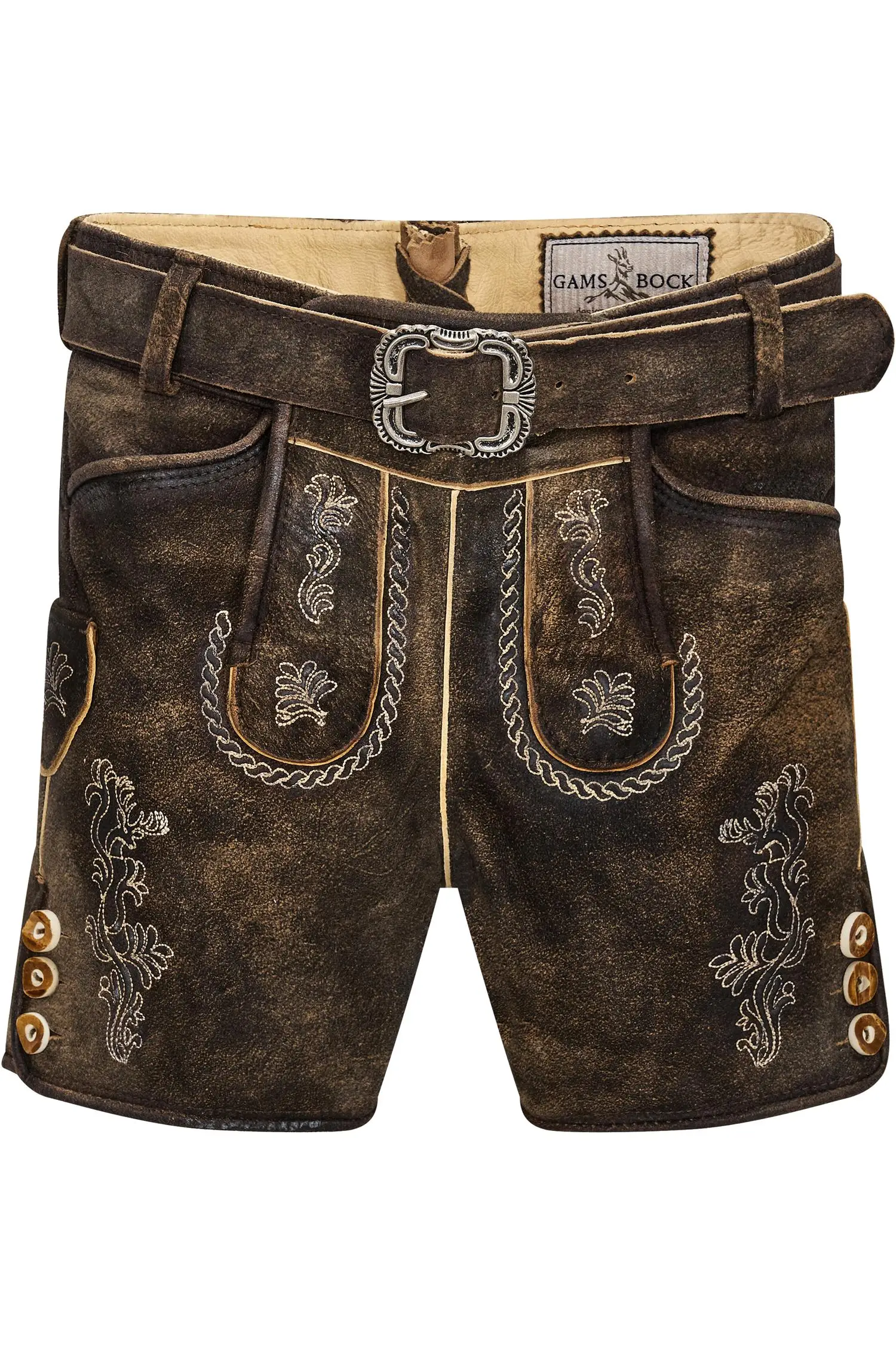 Kinderlederhose Finnick von Gamsbock in Braun