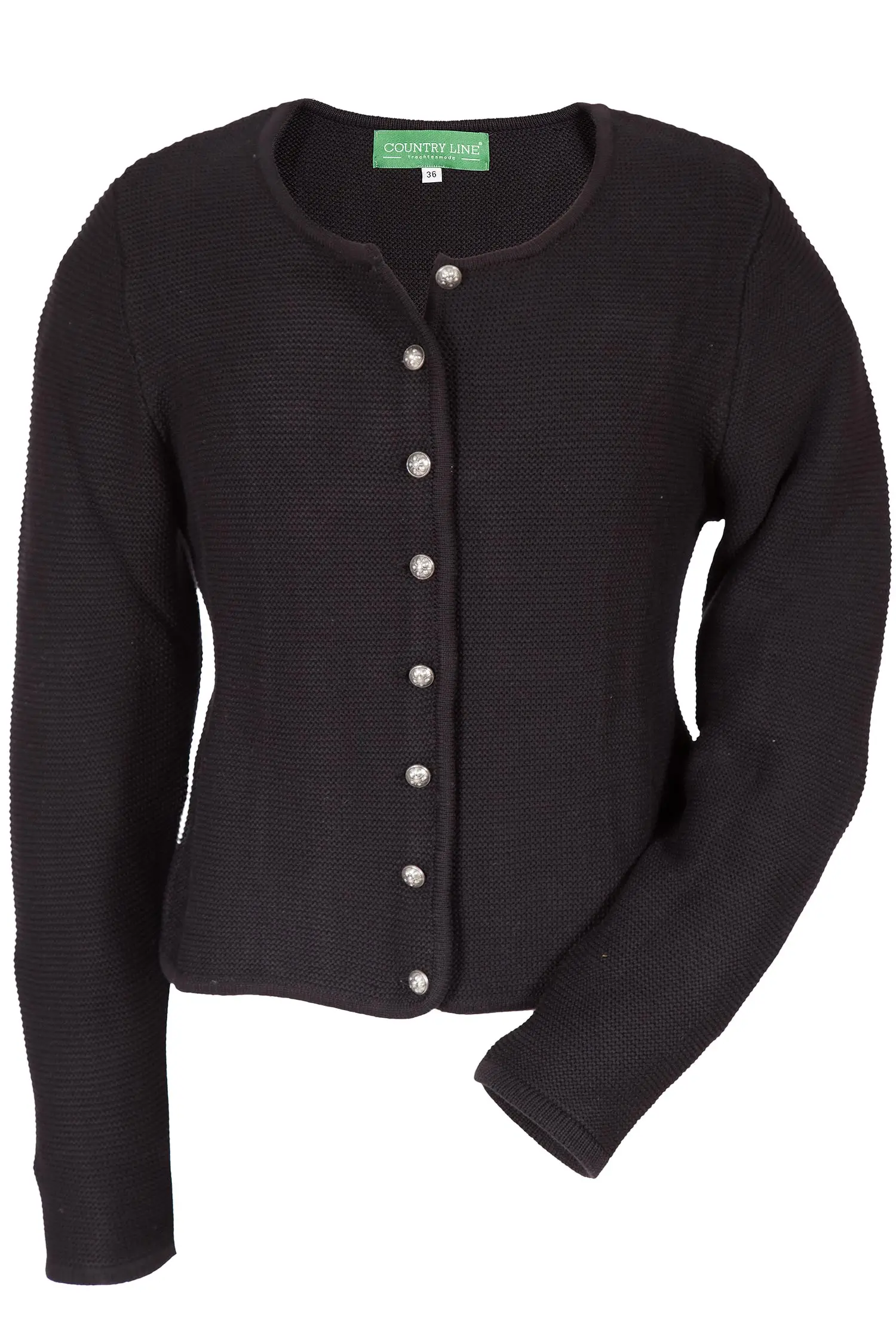 Trachtenstrickjacke von Country Line in Schwarz Damen Trachten Strickjacke in schwarz