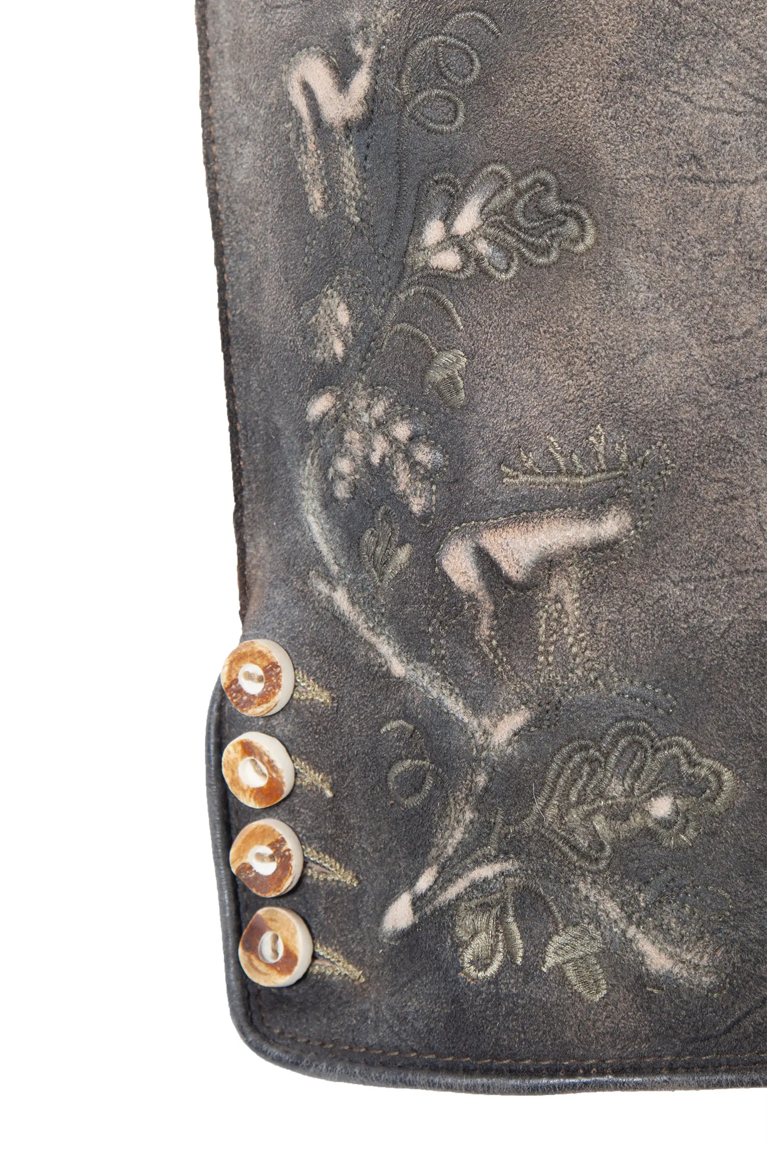 1602-0003-4NA-23-03e-5287b Kurze Lederhose Romano in torf von Stockerpoint - Detail Bein