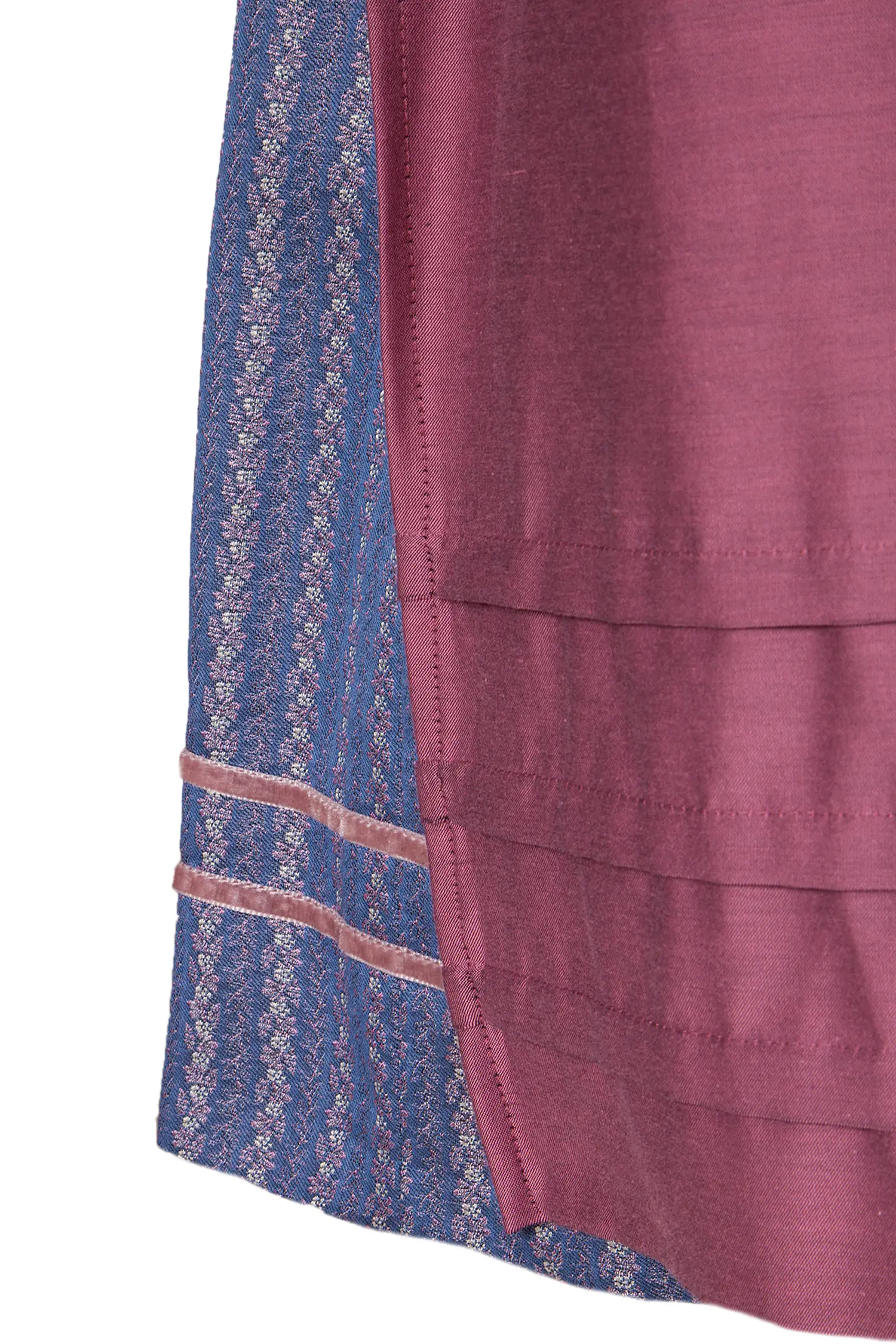 Midi Dirndl Doreen in blau Schürze