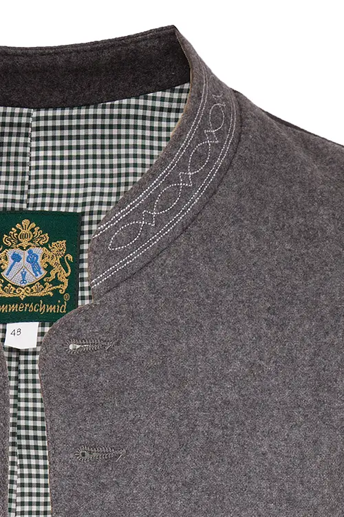 Trachtenweste Loden Herren grau weste 2