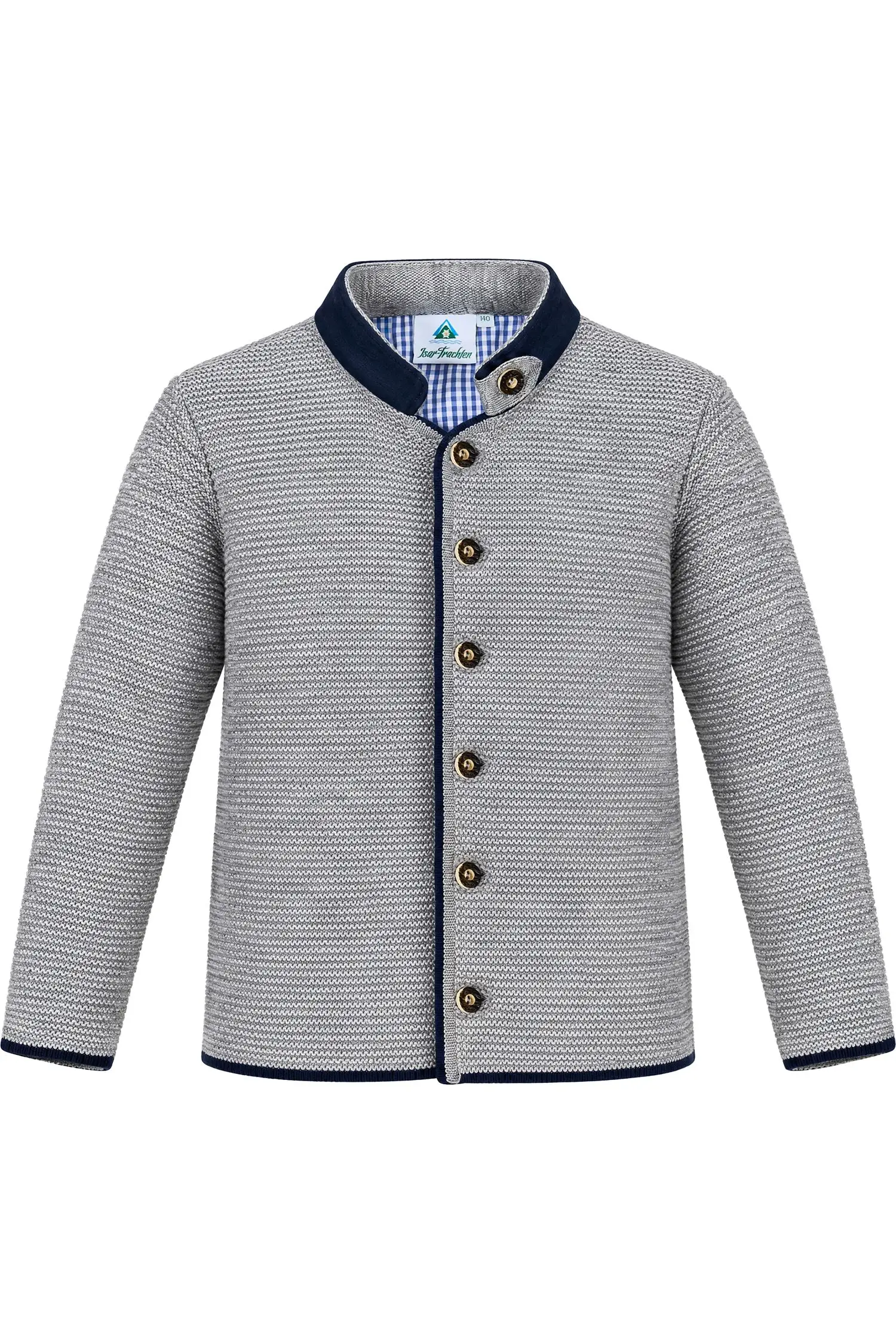 Graue Kinder Trachtenstrickjacke von Isar-Trachten