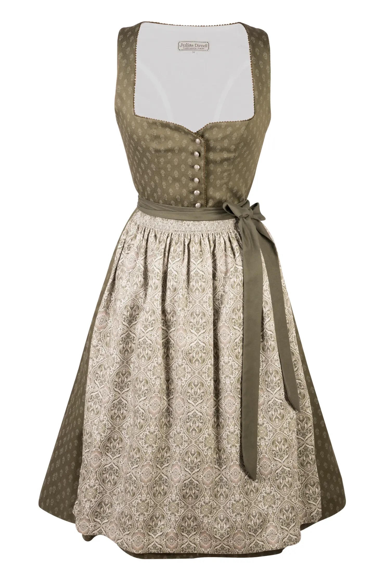 Dirndl Verena in moosgrün von Julias Dirndl