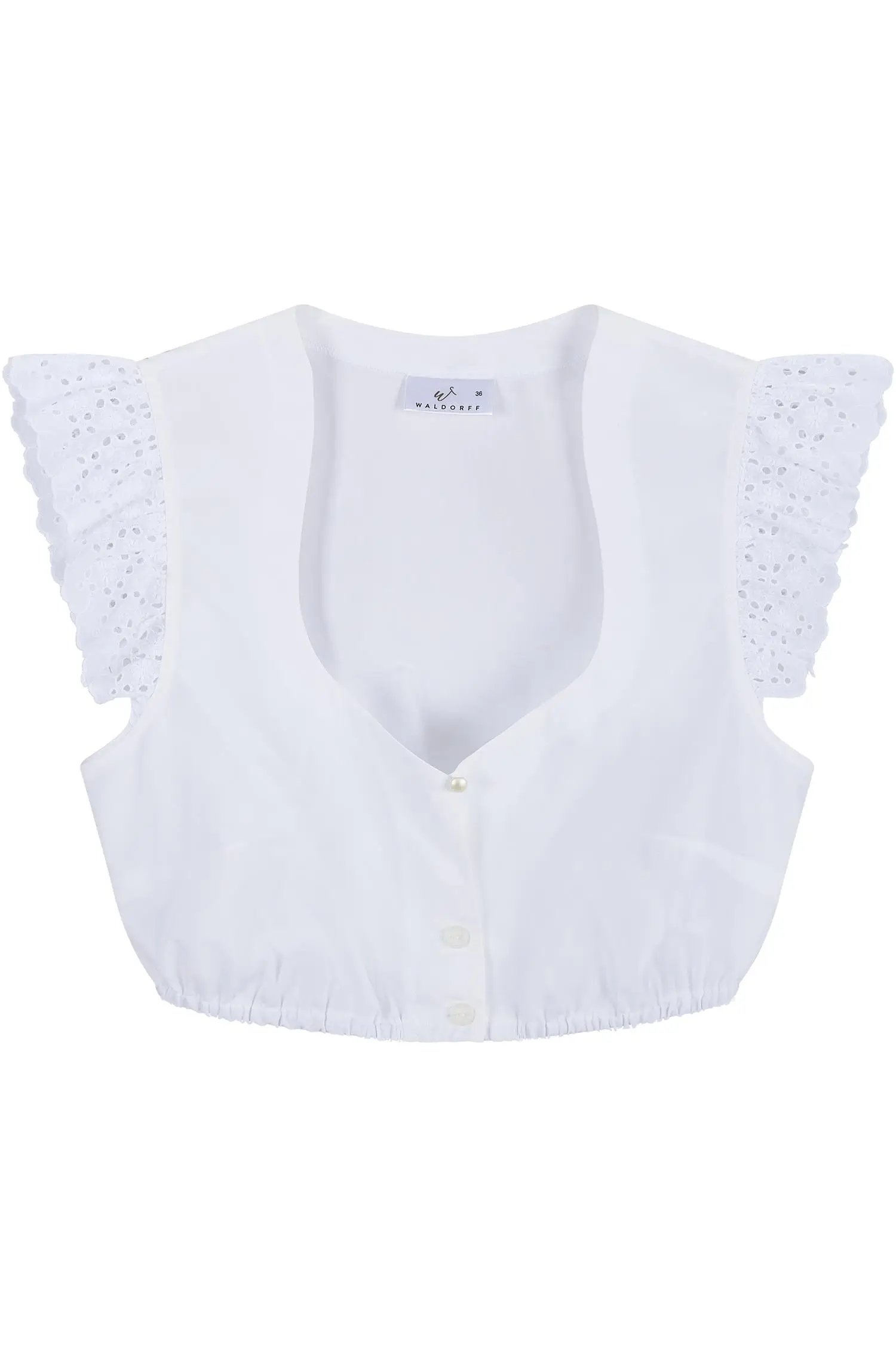 Waldorff Dirndlbluse Fritzi in Weiß