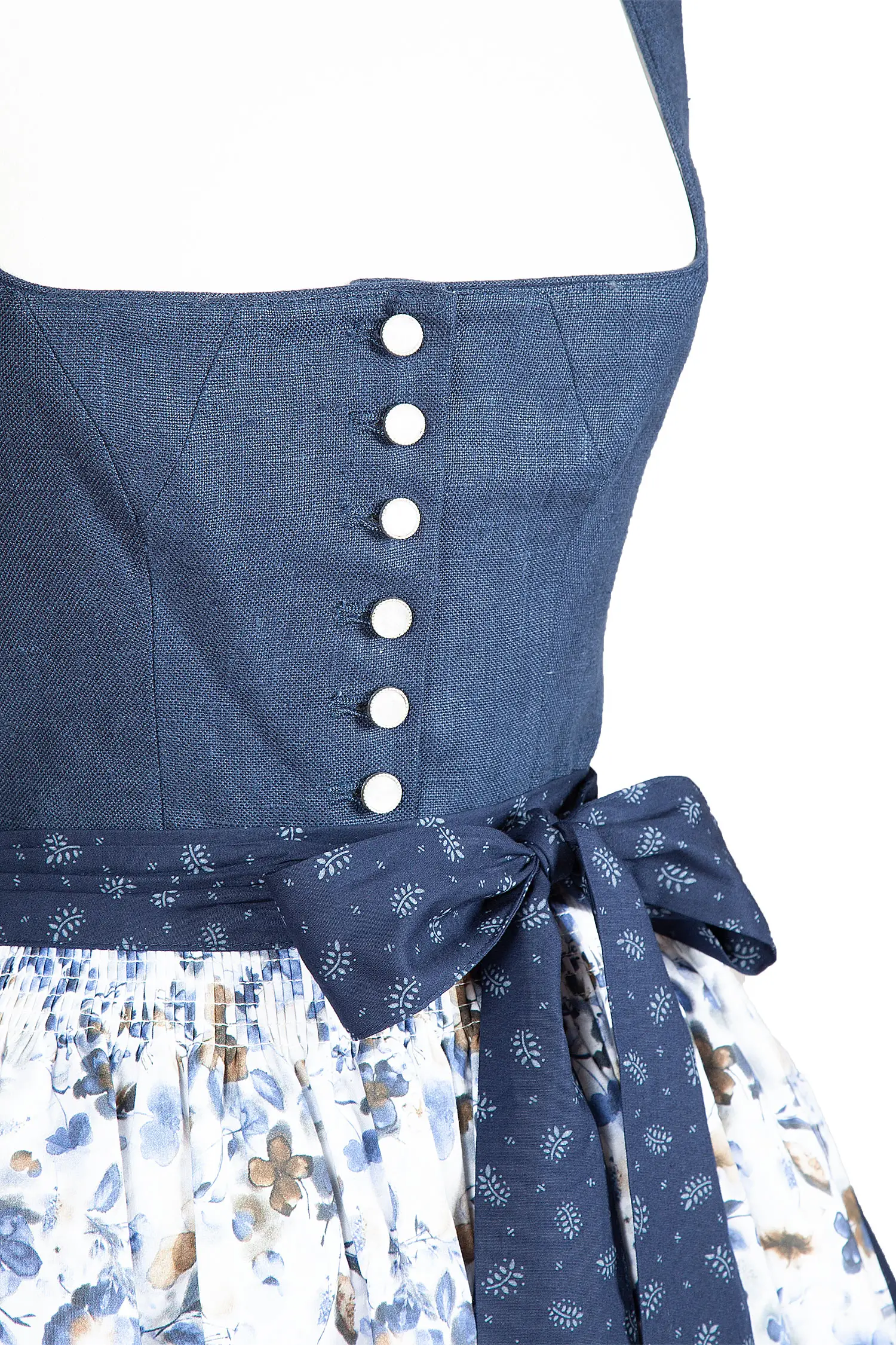 Nachtblaues Dirndl von Sissi ey! - Detail Mieder