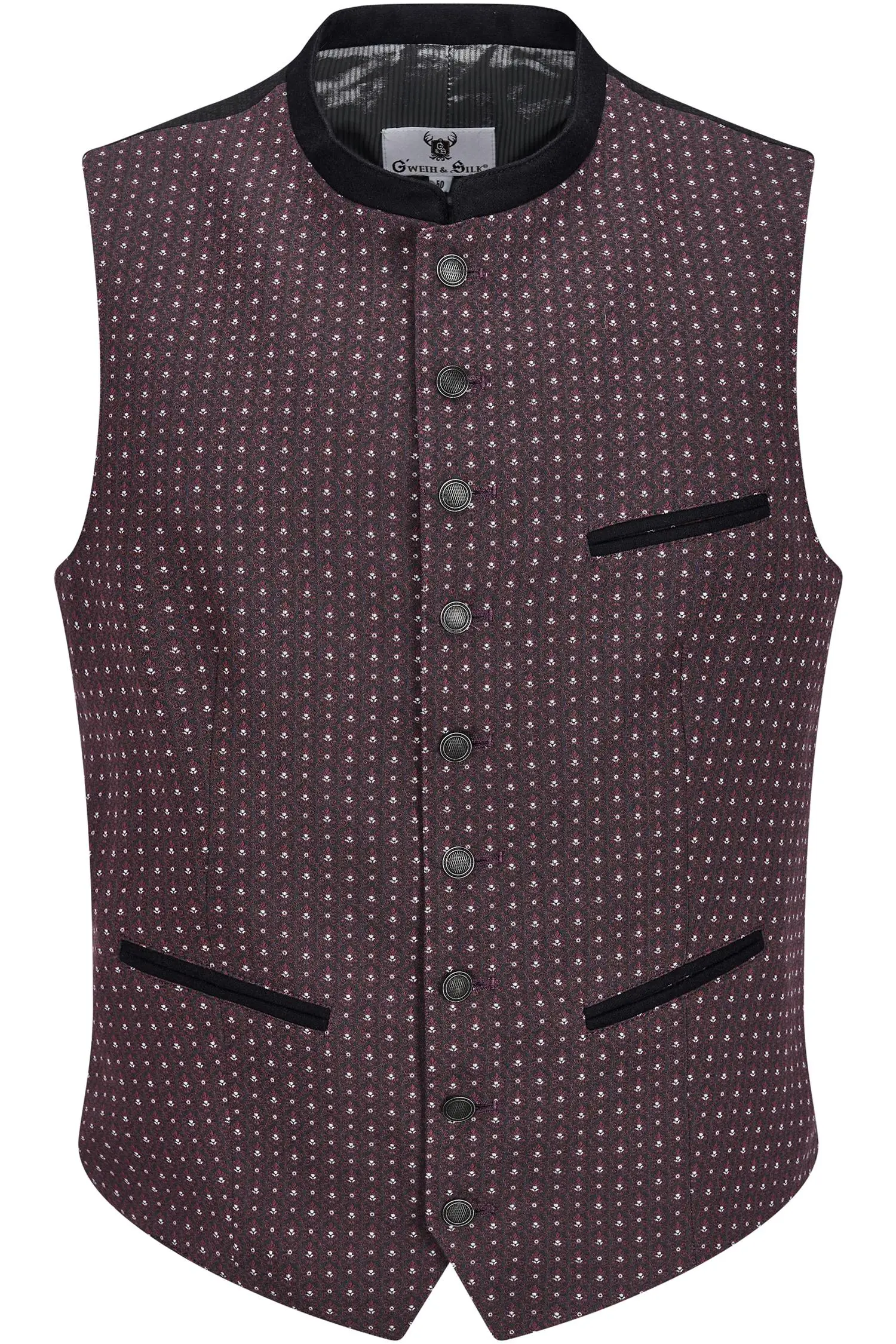 Gweih & Silk Weste Abens in Bordeaux