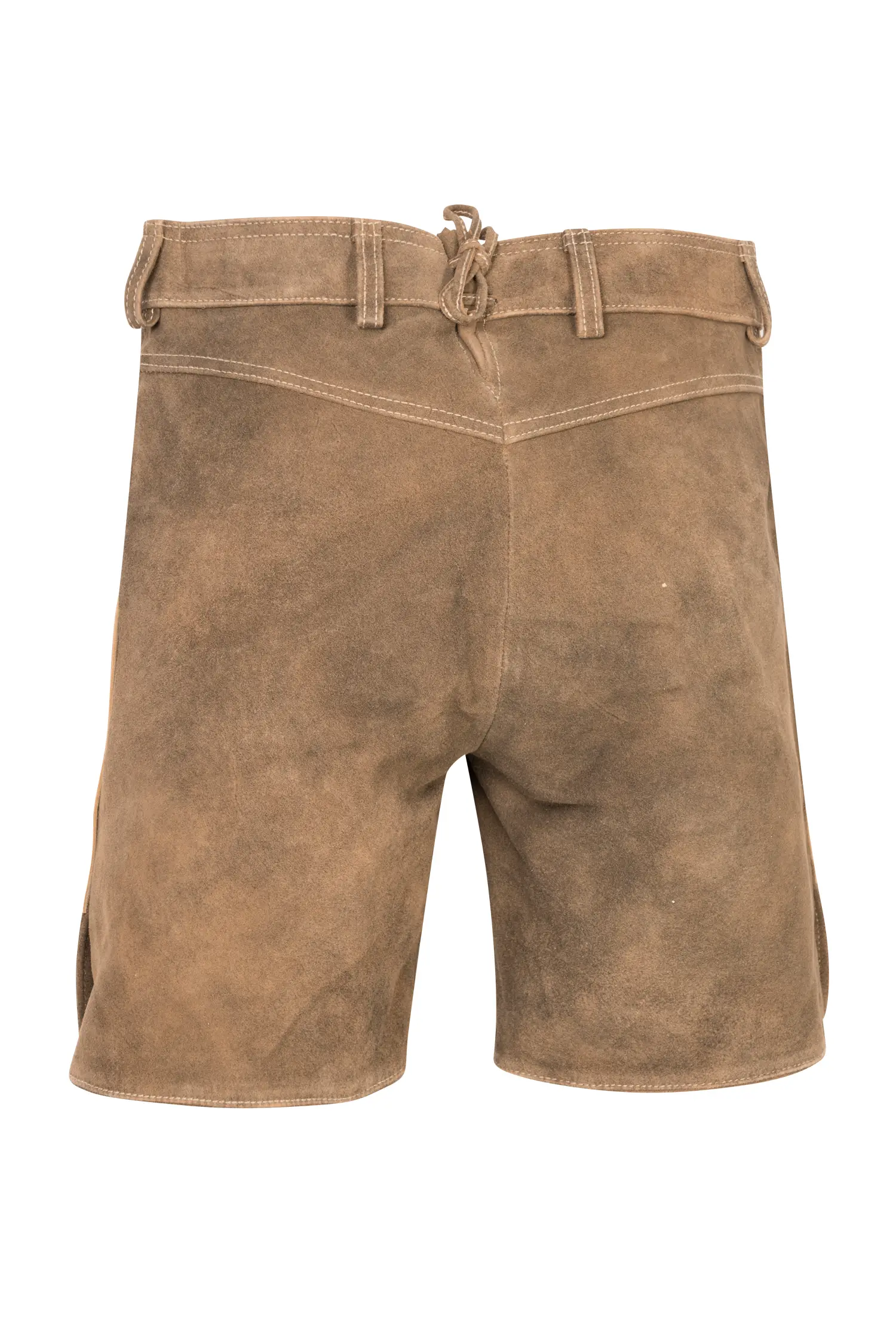 Lederhose Halensee in Braun Rückansicht