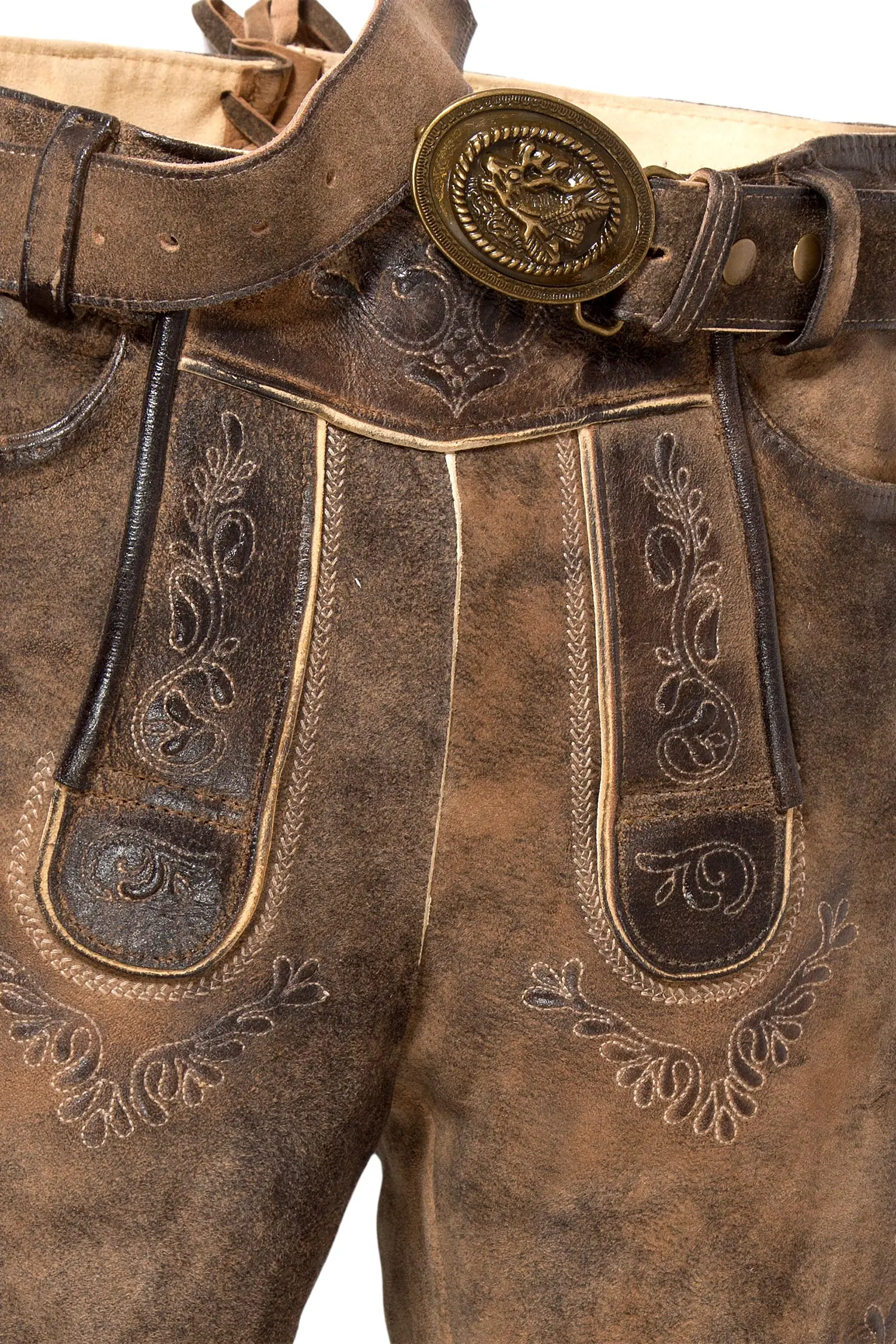 lederhose-braun-1601-1005-ba6-20-03f-8459-b Kurze Lederhose Hopfensee in bernstein braun Latz