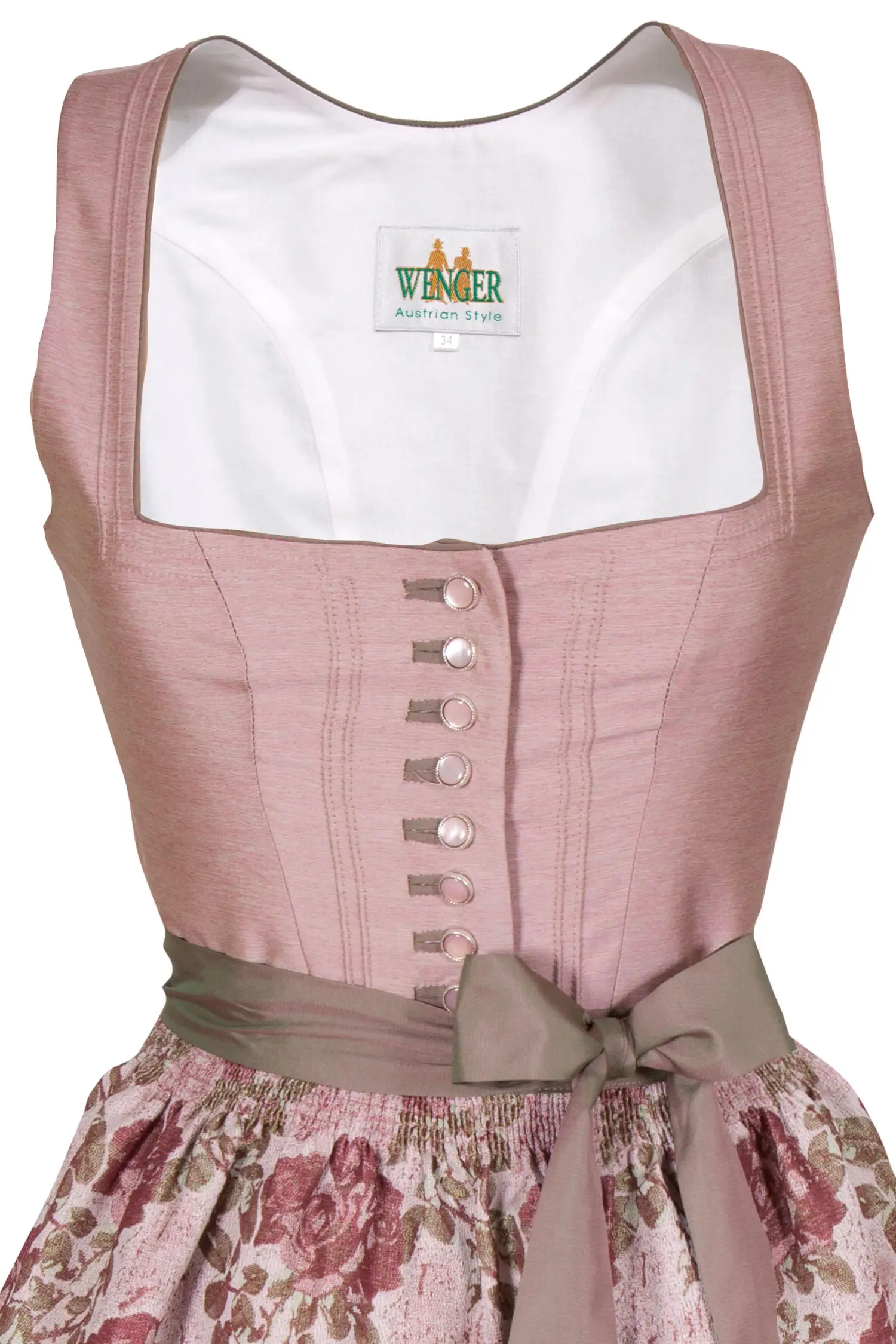 wenger-dirndl-rosenholz-3098-0255-ro8-20-03a-6901-b Wenger Dirndl Cindy in rosenholz mit Rosen Mieder