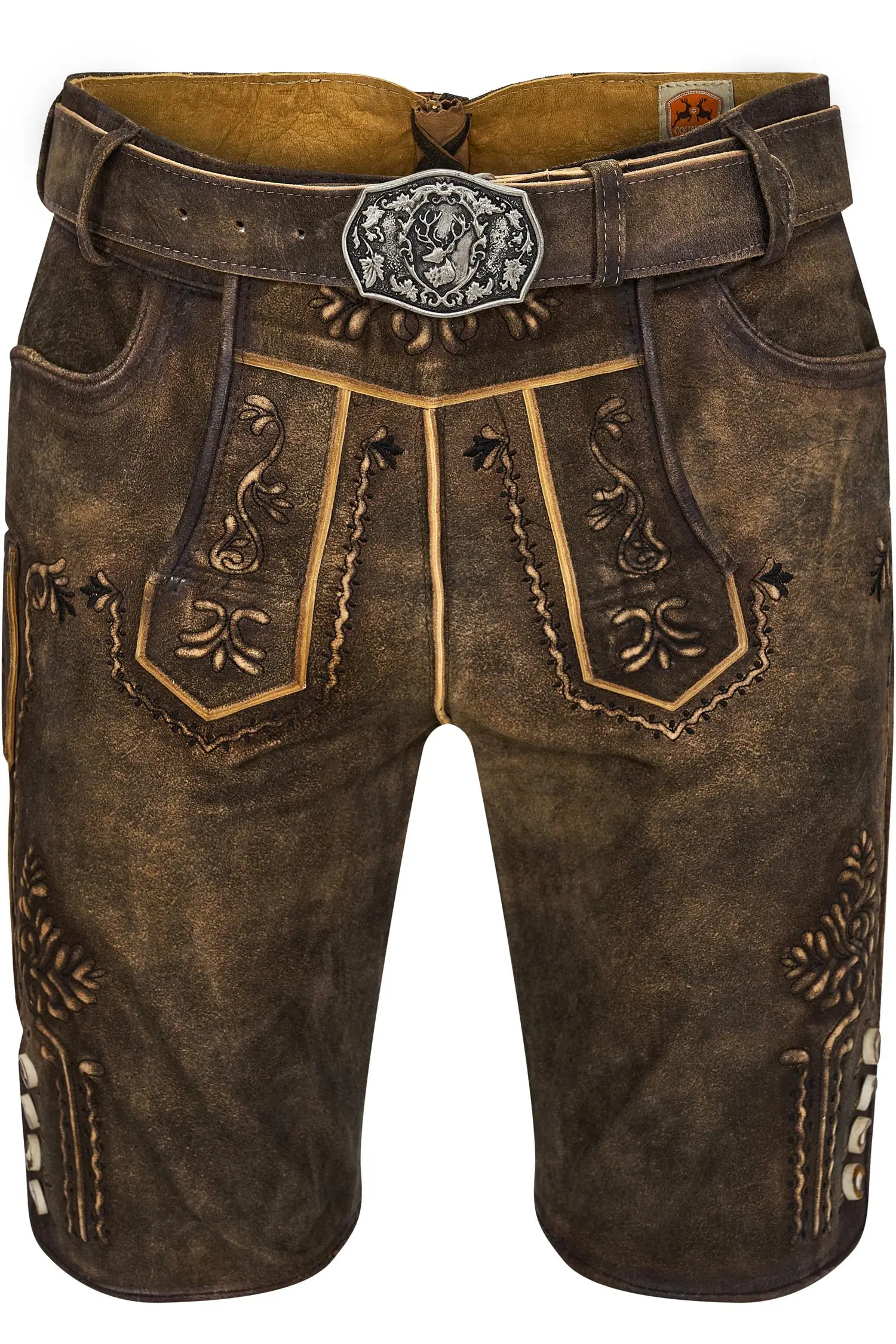 Maddox Lederhose Fuschlsee in Dunkelbraun